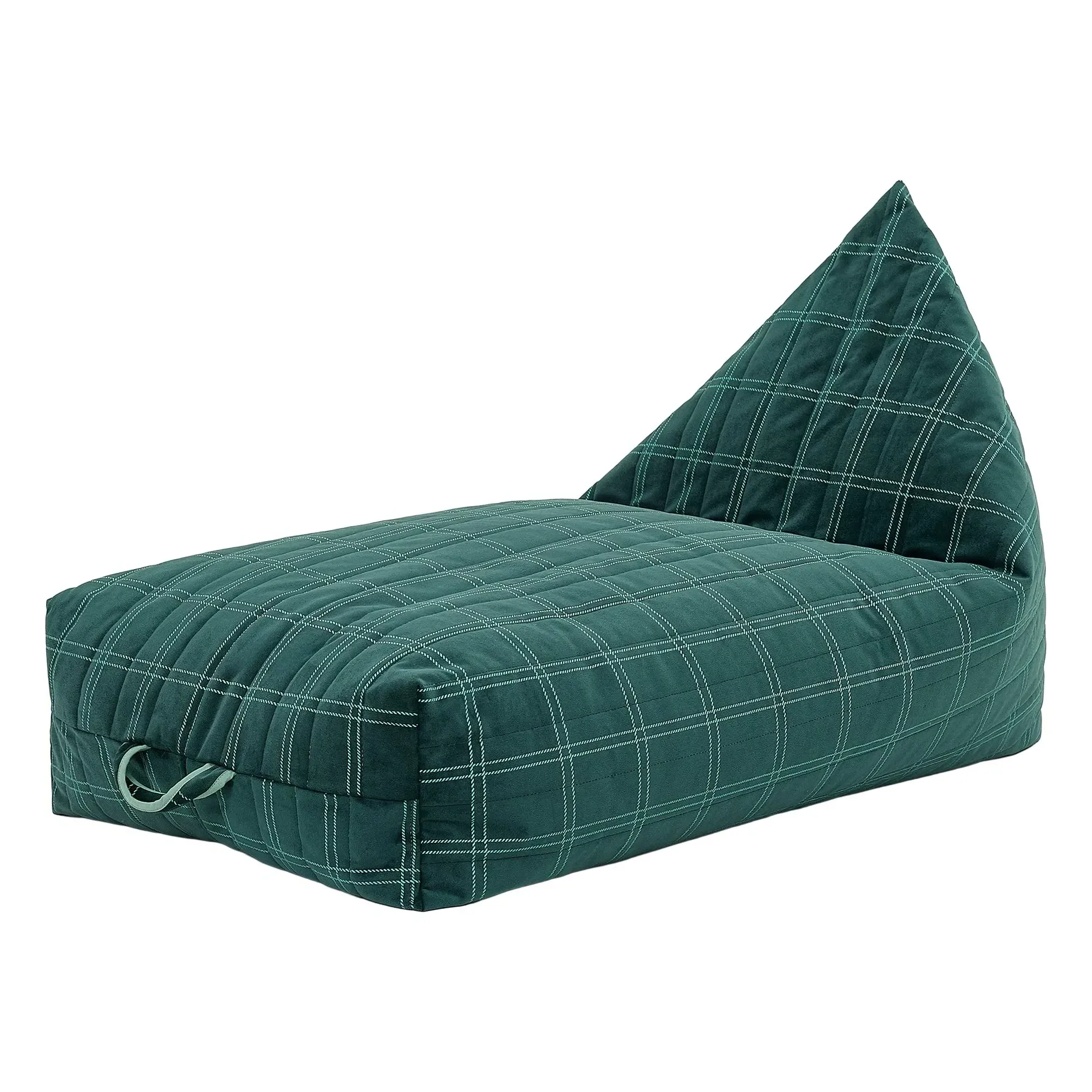 Oasis Long Pouffe - Green, Recycled Velvet product