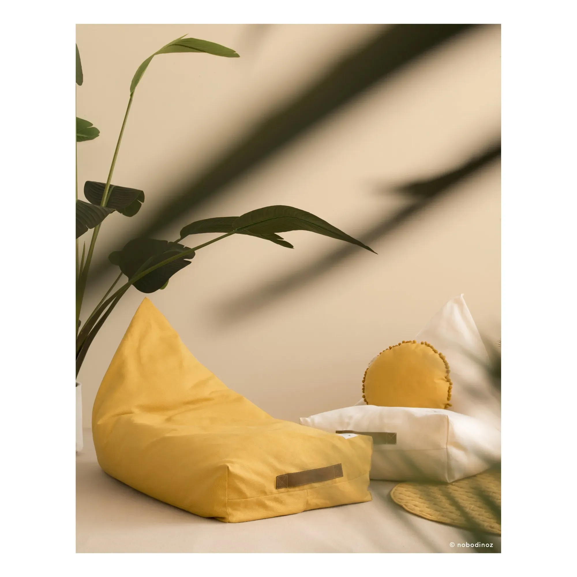 Oasis Long Pouffe - Natural, Organic Cotton alternate view