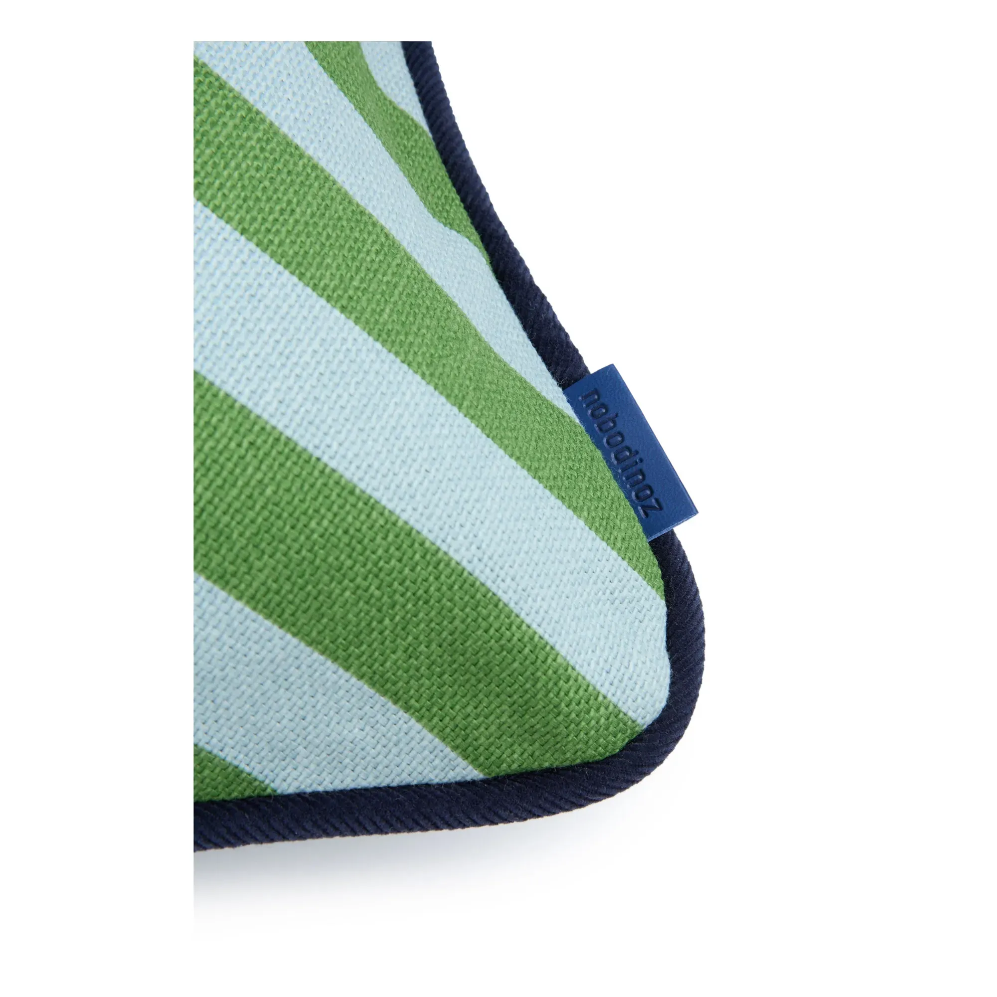 Ray Striped Cushion - Green, Organic Cotton alternate view