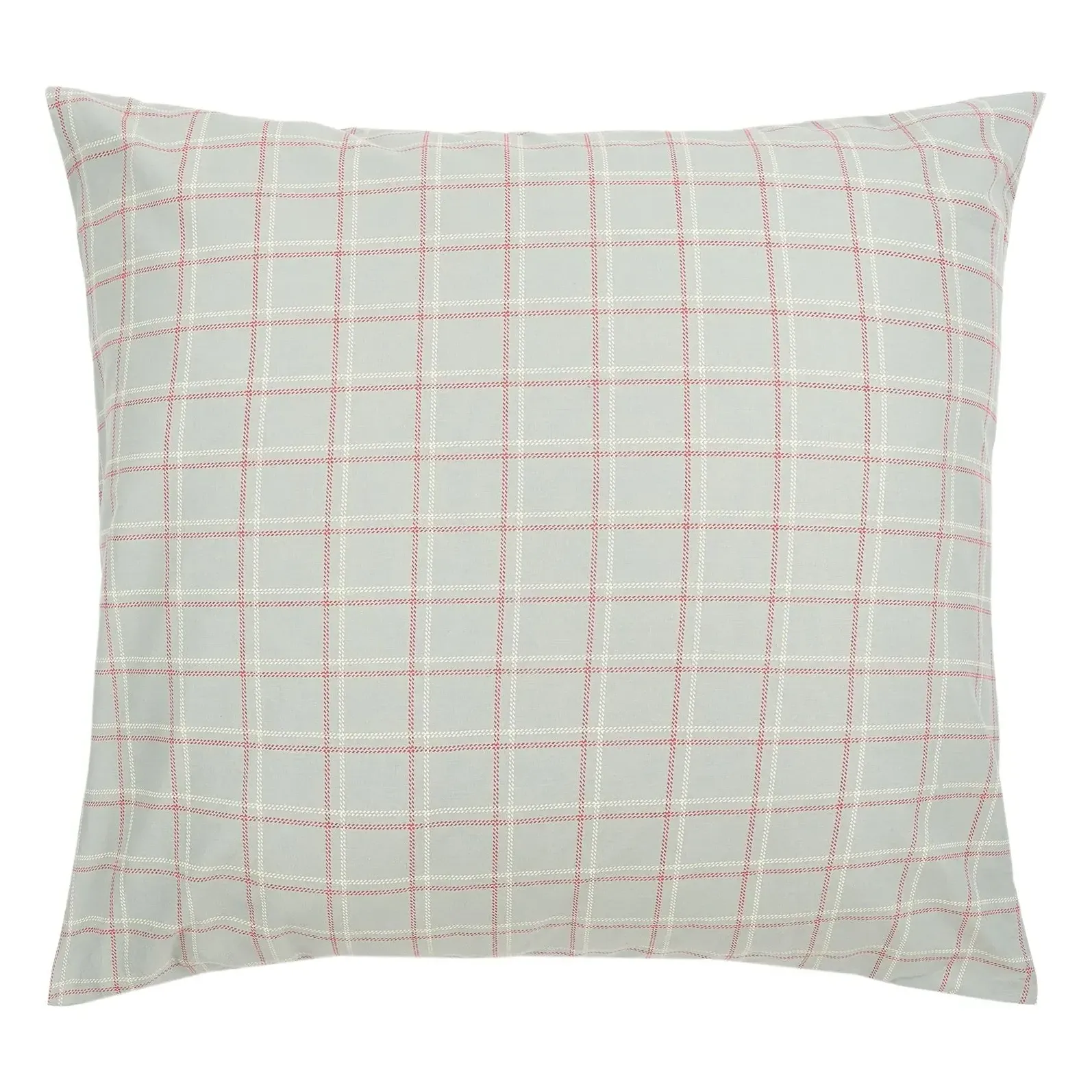 Sheldon Checks Square Pillowcase - Blue, Organic Cotton product