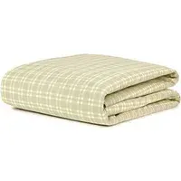 Sheldon Squares Comforter Cover - Green, Organic Cotton alternate view