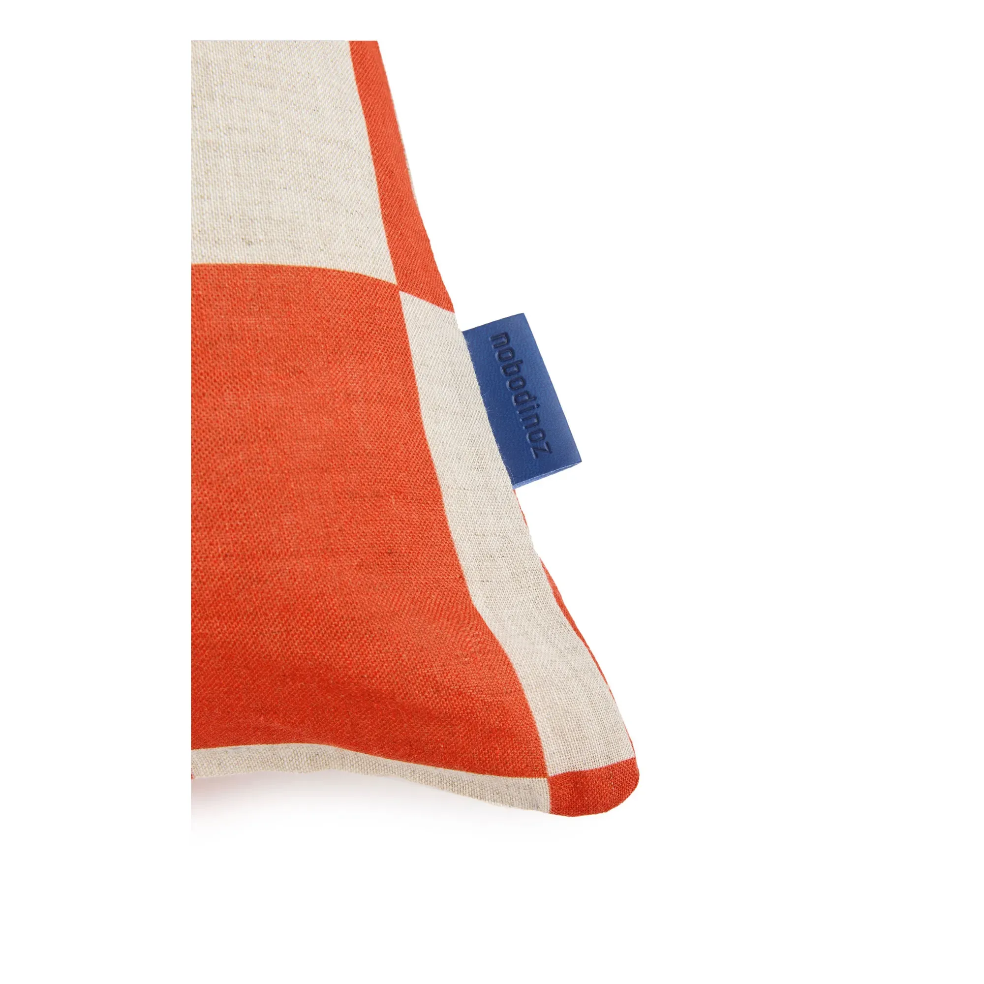 Stanley Square Cushion - Orange, French Linen alternate view