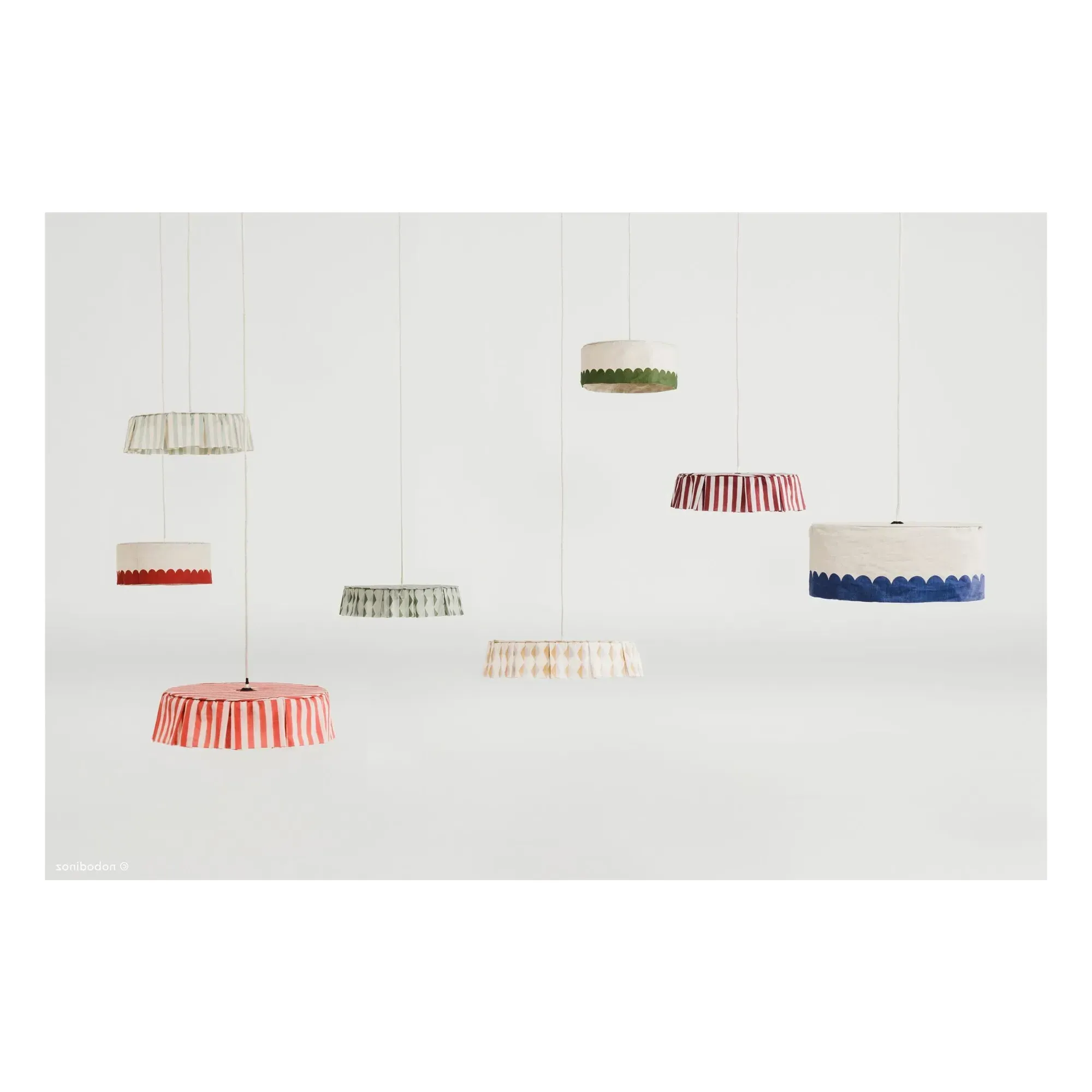 Vibes Lampshade - Denim Blue, Cotton alternate view