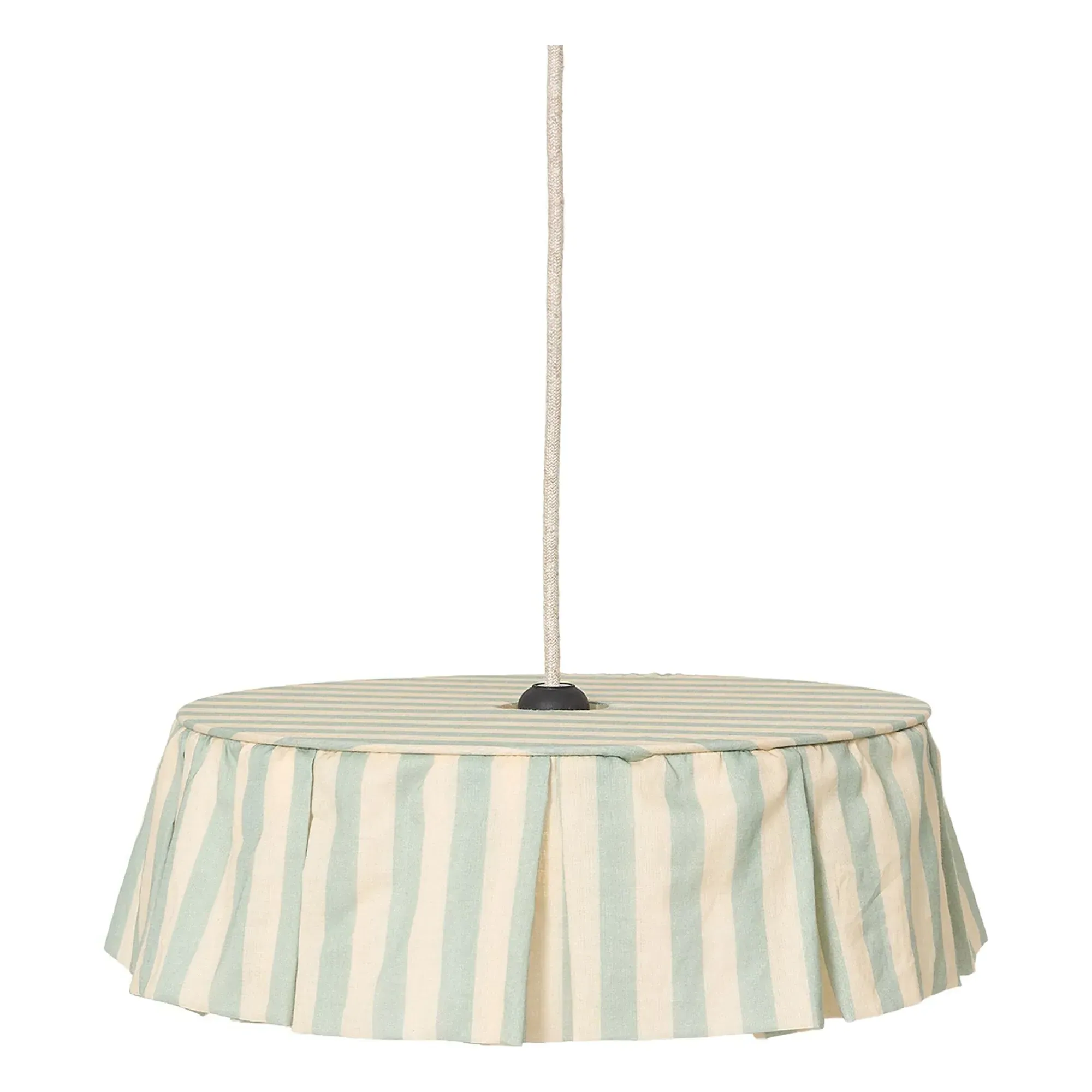 Vibes Striped Lampshade - Turquoise, Organic Cotton Voile product