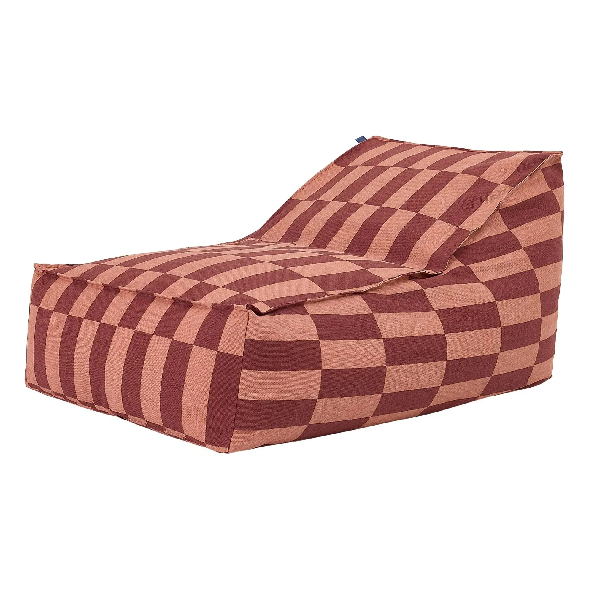 Vibes Tiles Long Pouffe - Red, Organic Cotton product