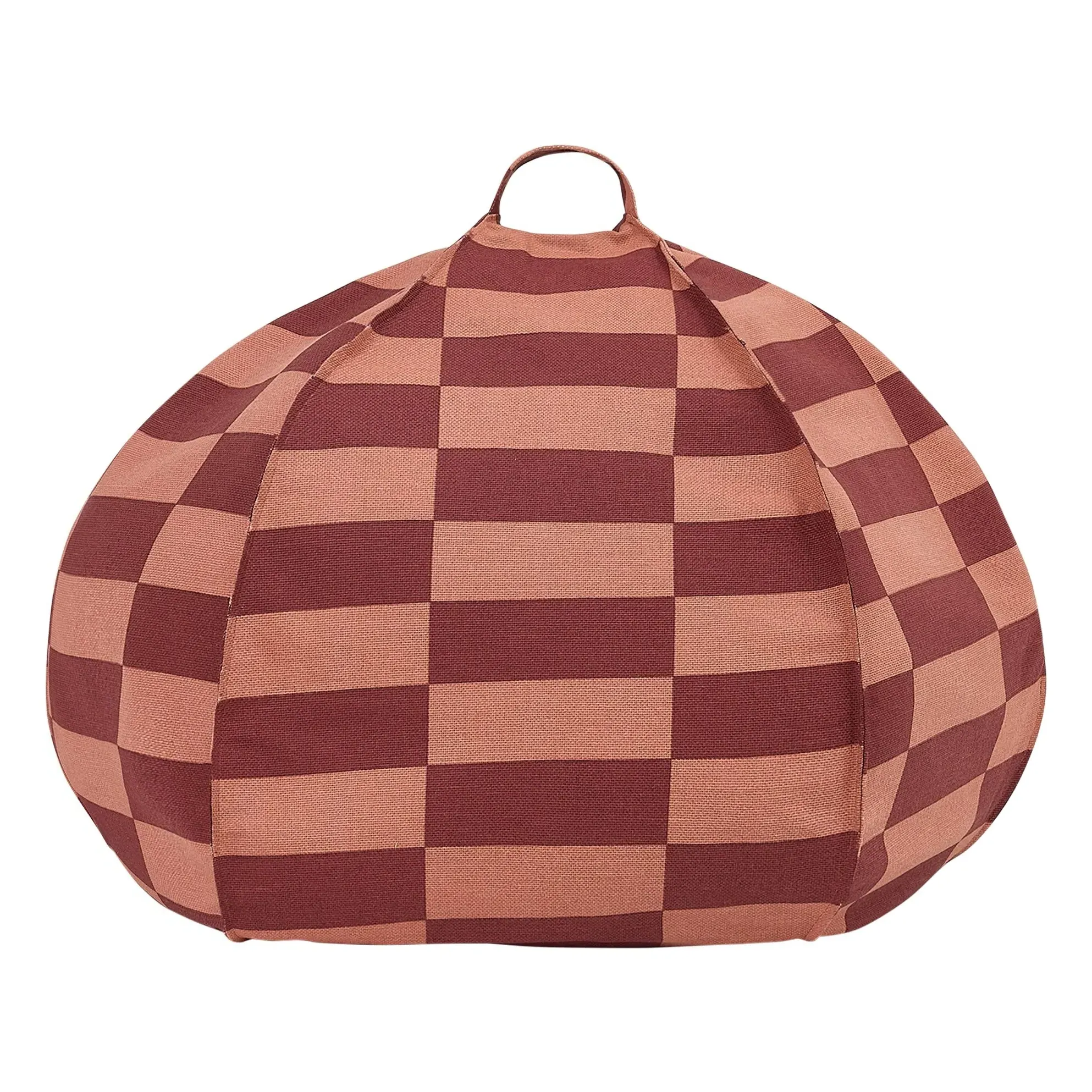 Vibes Tiles Round Pouffe - Red, Organic Cotton product