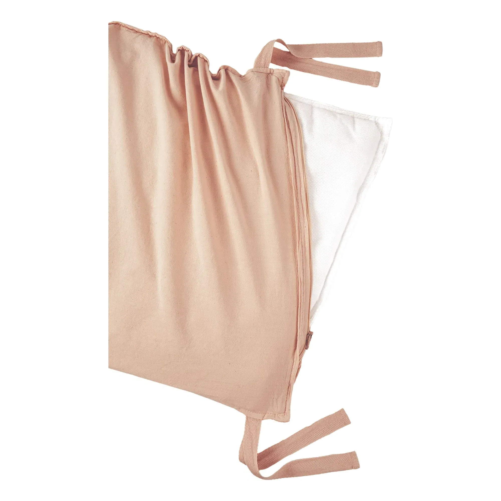 Wabi-Sabi Crib Bumper Pad - Powder Pink, Organic Cotton alternate view