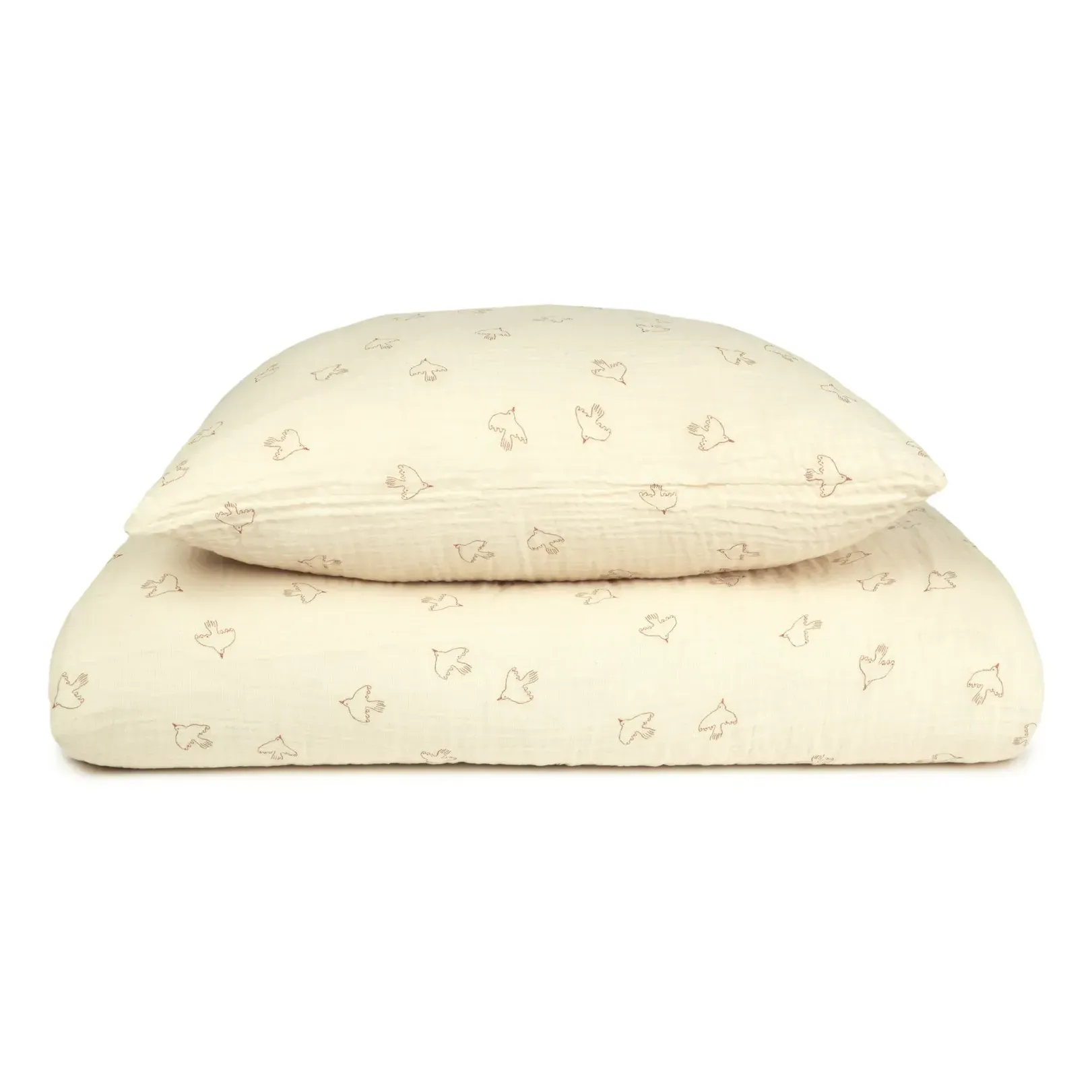 Wabi-Sabi Hoshi Birds Bed Linen Set - Beige, Organic Cotton product