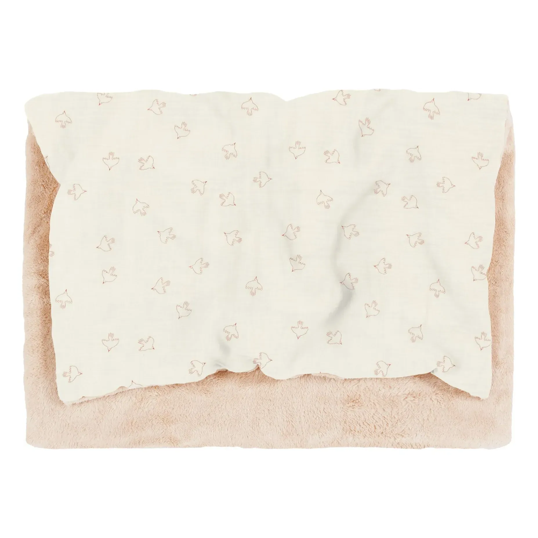 Wabi Sabi Hoshi Birds Winter Blanket - Cream, Organic Cotton product