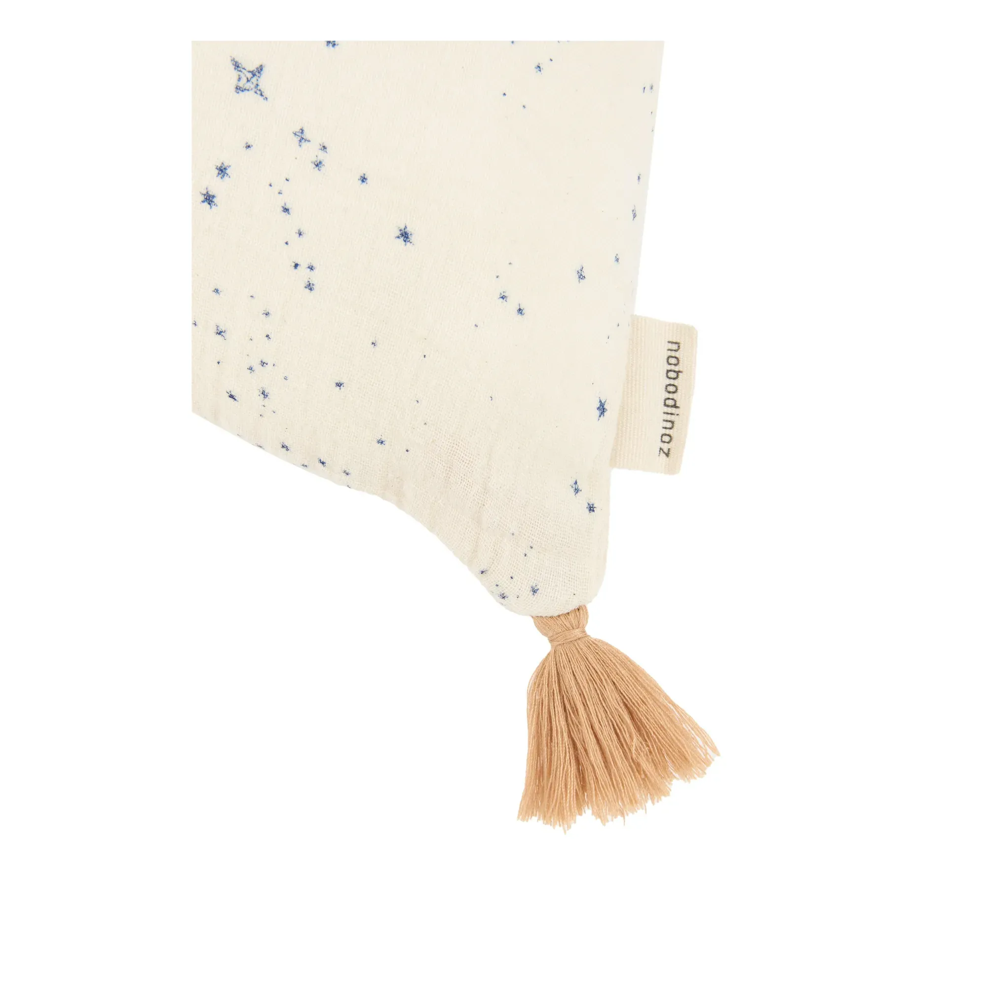Wabi Sabi Milky Way Tassel Cushion - Blue, Organic Cotton alternate view