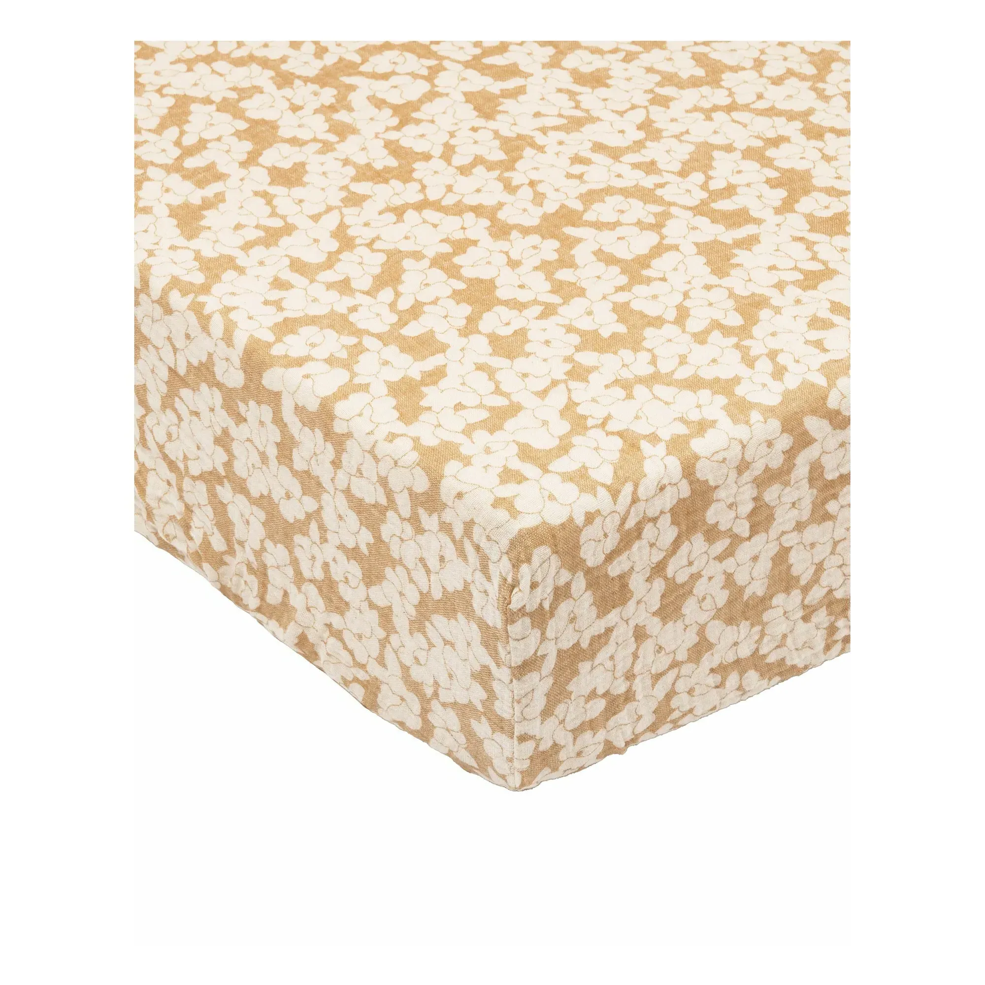 Wabi-Sabi Sakura Fitted Sheet - Ochre, Organic Cotton alternate view