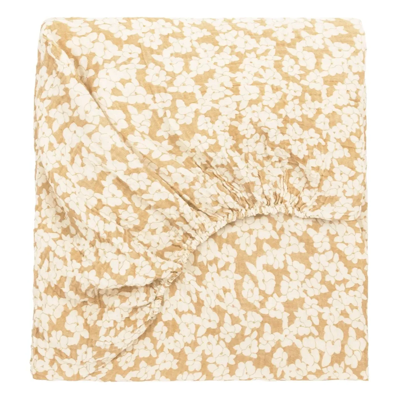 Wabi-Sabi Sakura Fitted Sheet - Ochre, Organic Cotton product