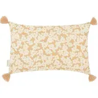 Wabi Sabi Sakura Tassel Cushion - Ochre, Organic Cotton alternate view