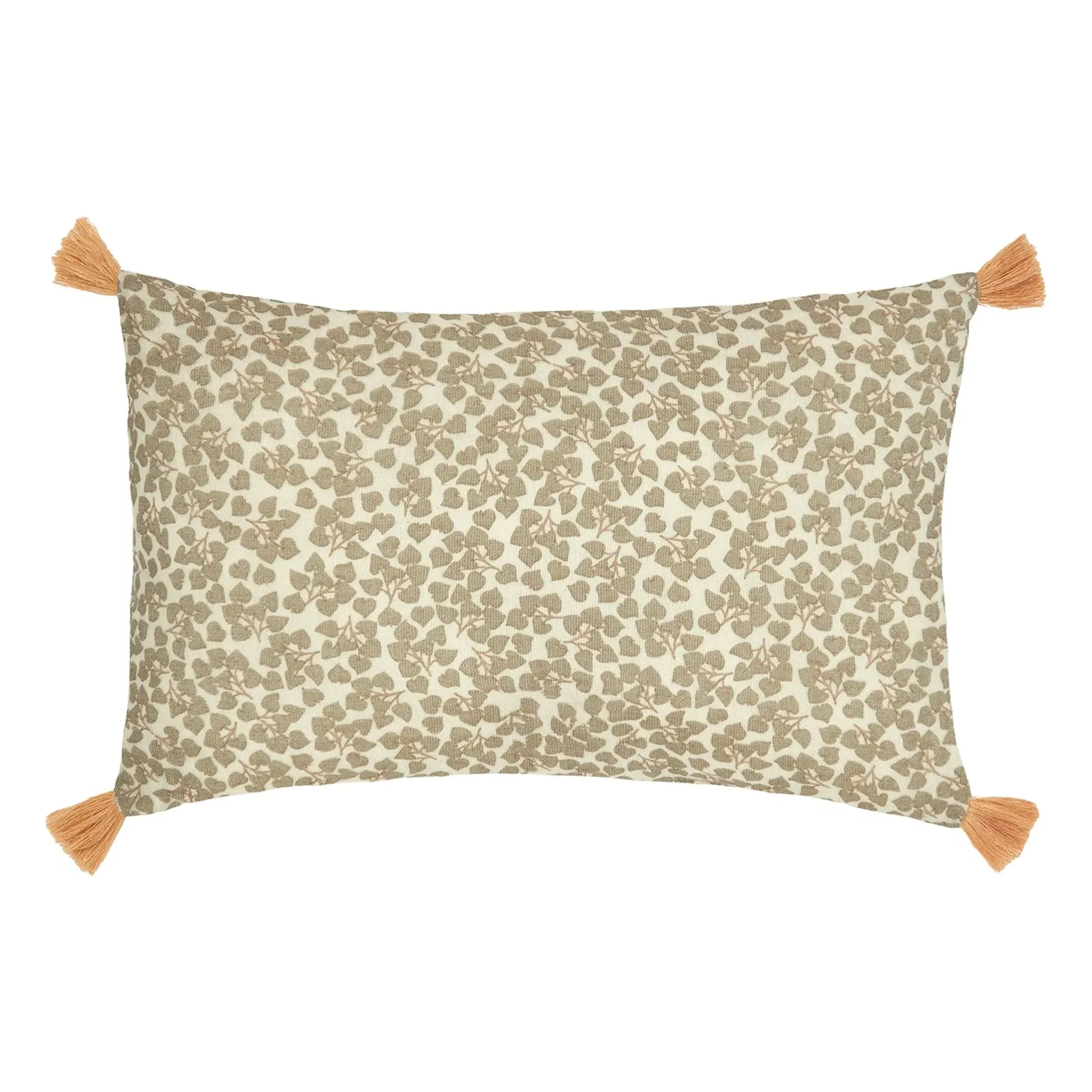 Wabi Sabi Yumiko Tassel Cushion - Pale Green, Organic Cotton product