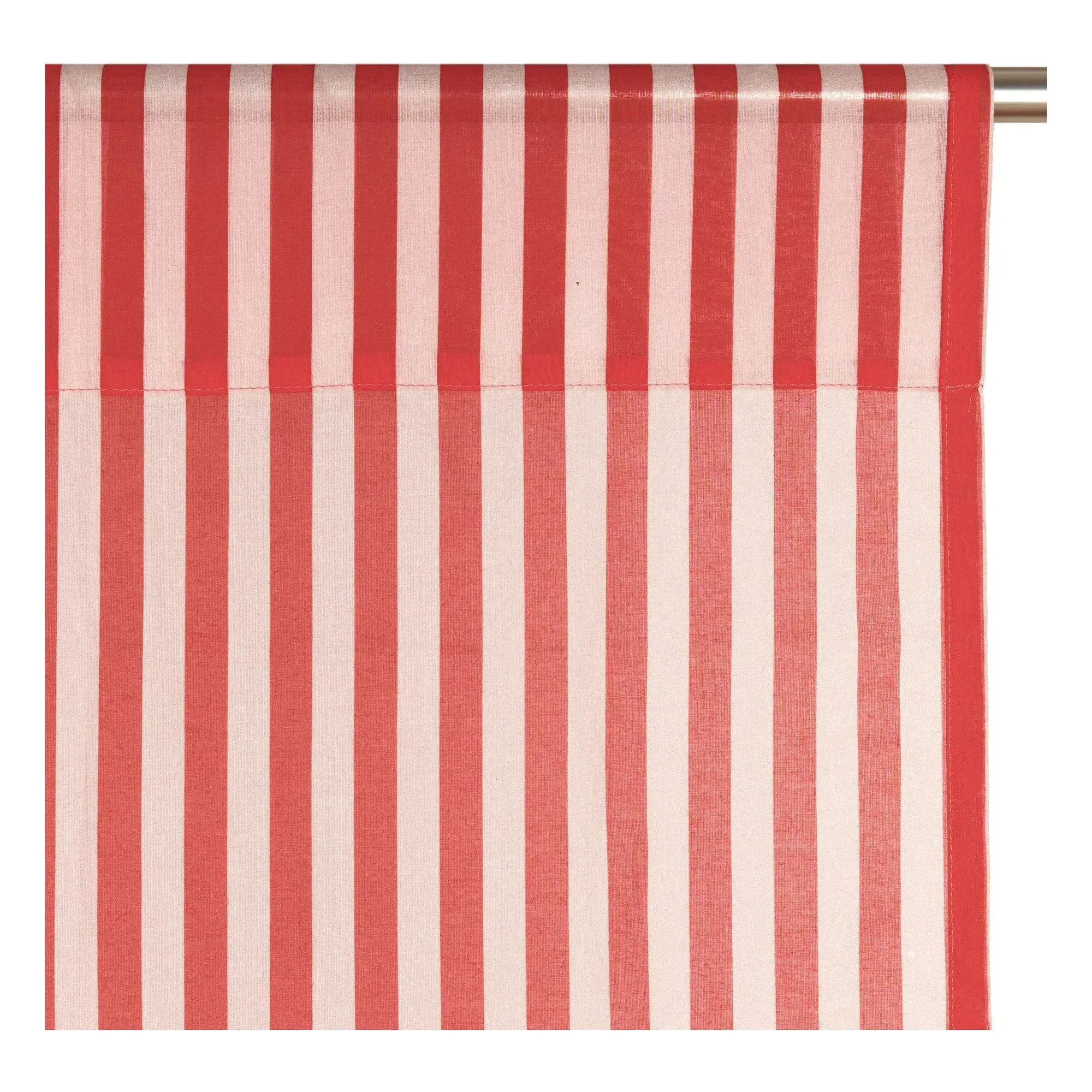 Wendy Checks Voile Curtain - Red, Cotton product