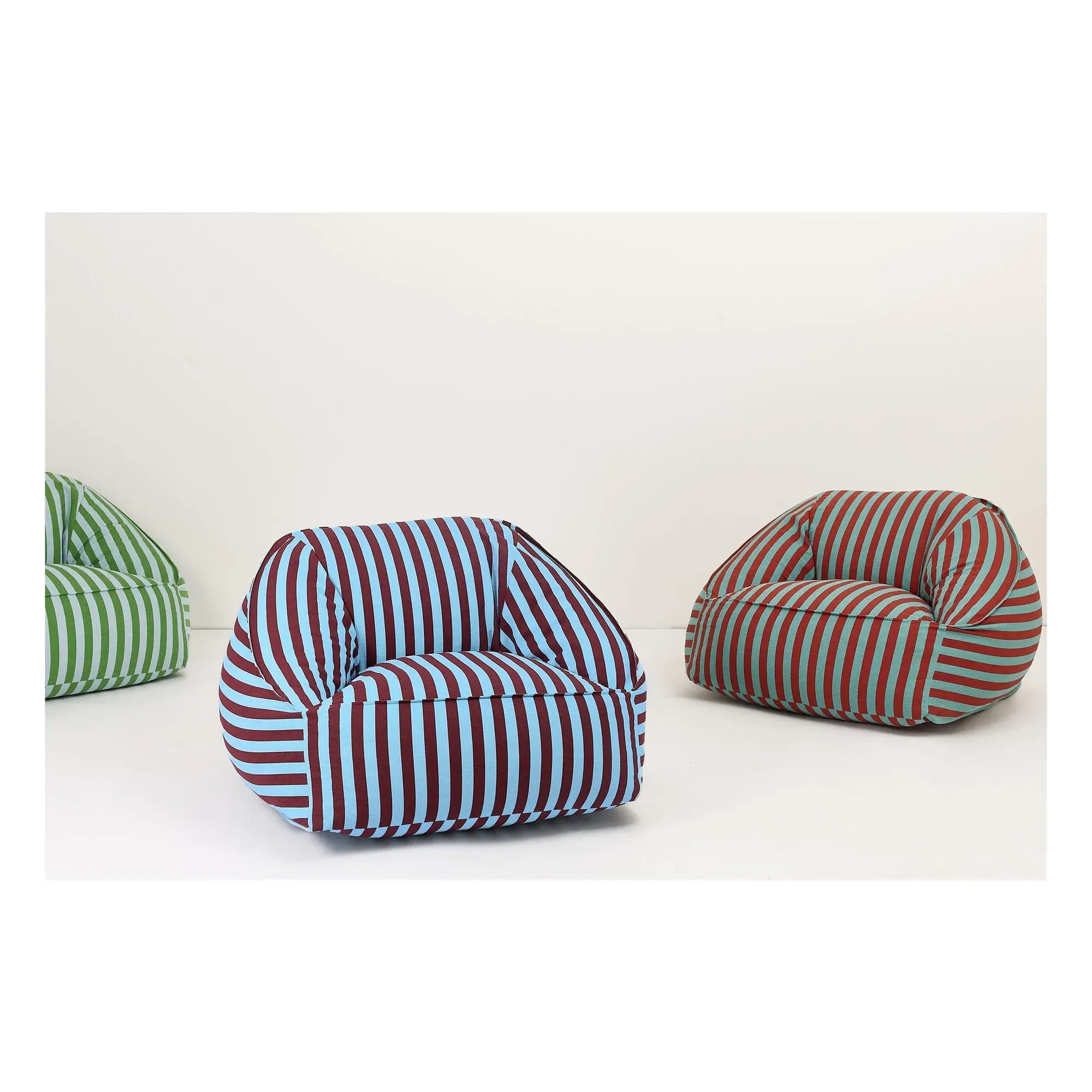 Ziggy Beanbag Chair - Blue, Organic Cotton alternate view