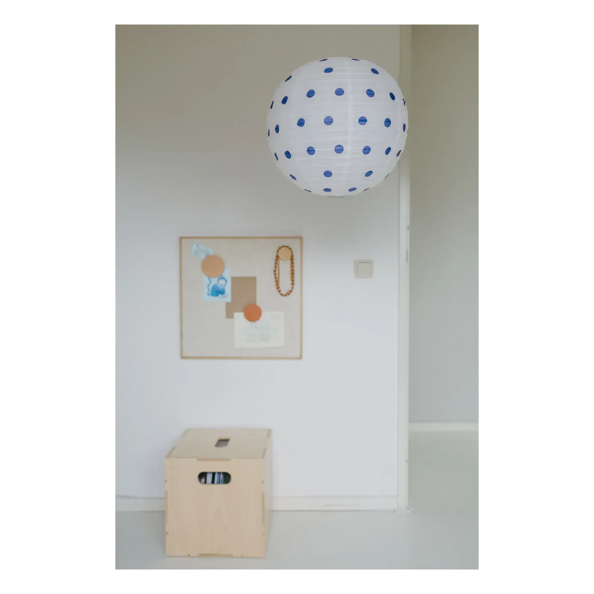 Dot Pendant Lamp - Blue, Rice Paper alternate view