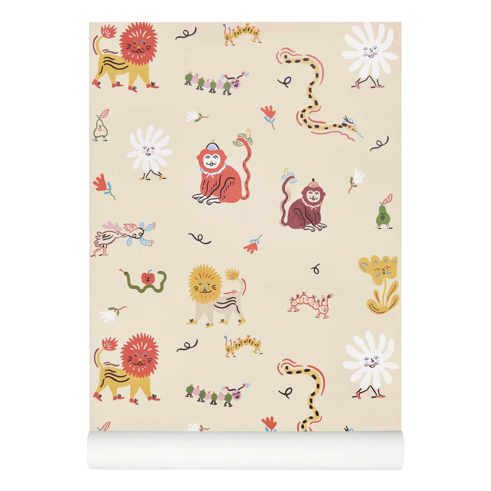 Marie Assénat Monkey Fun Wallpaper - Beige alternate view