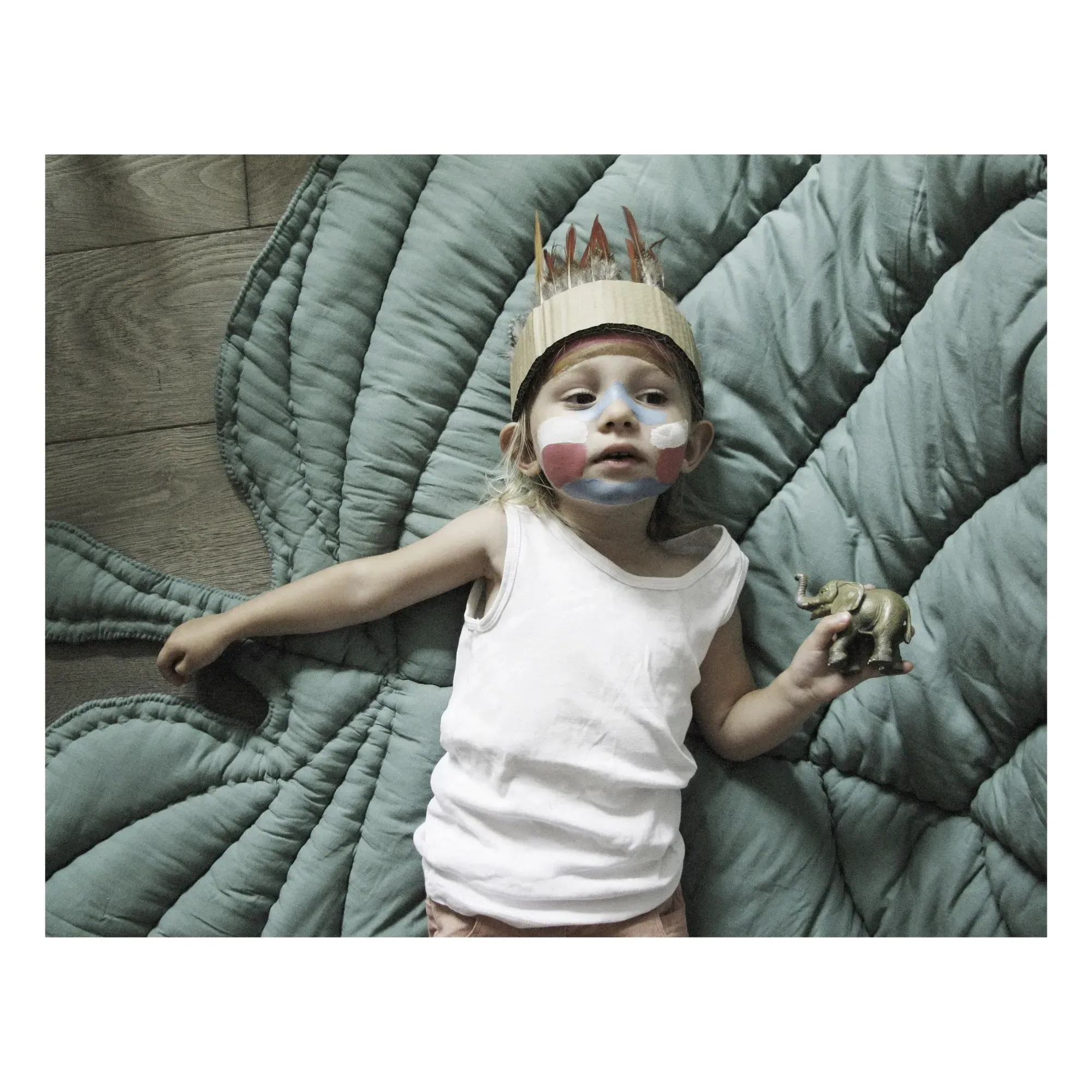 Nofred Leaf Play Mat - Mint Green, Cotton alternate view