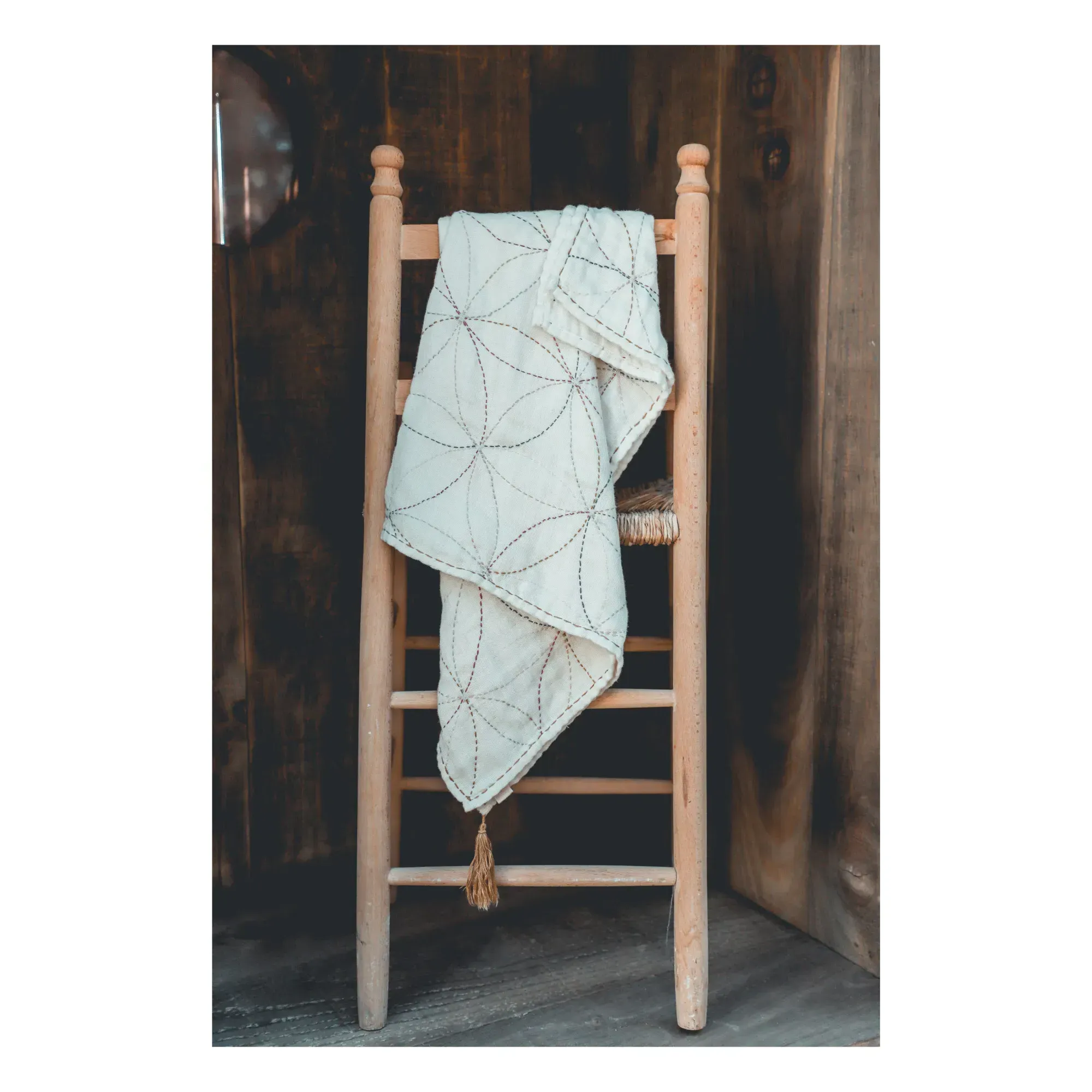 Flower of Life Lightweight Blanket - Multicoloured, Organic Cotton alternate view