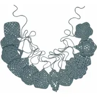Hand Crocheted Garland - Ice Blue, Organic Cotton alternate view