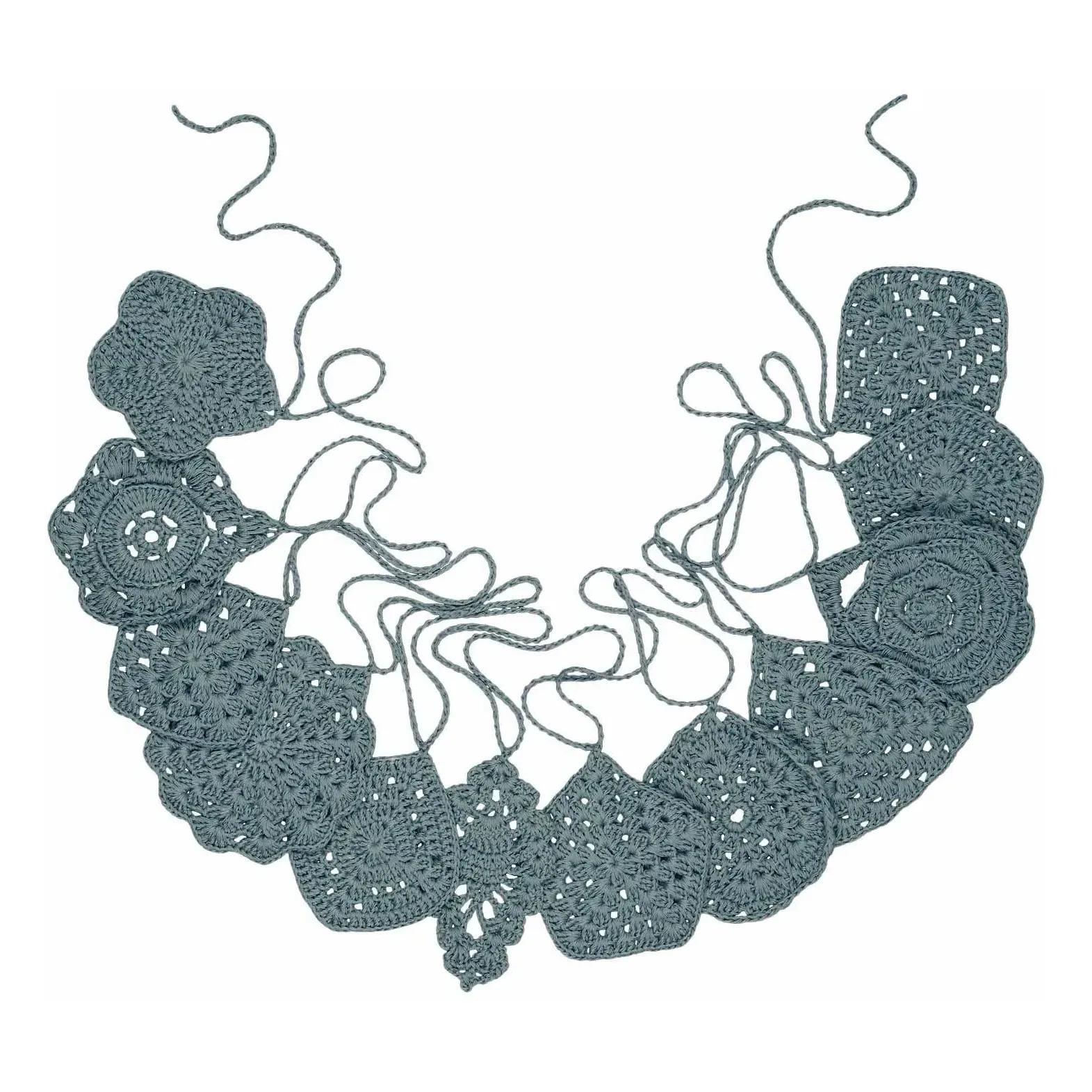 Hand Crocheted Garland - Ice Blue, Organic Cotton product