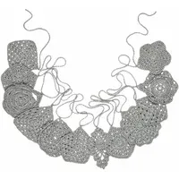 Hand-Crocheted Garland - Silver, Organic Cotton alternate view