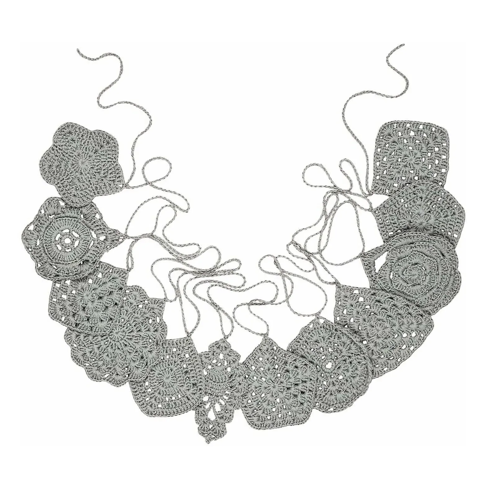 Hand-Crocheted Garland - Silver, Organic Cotton product