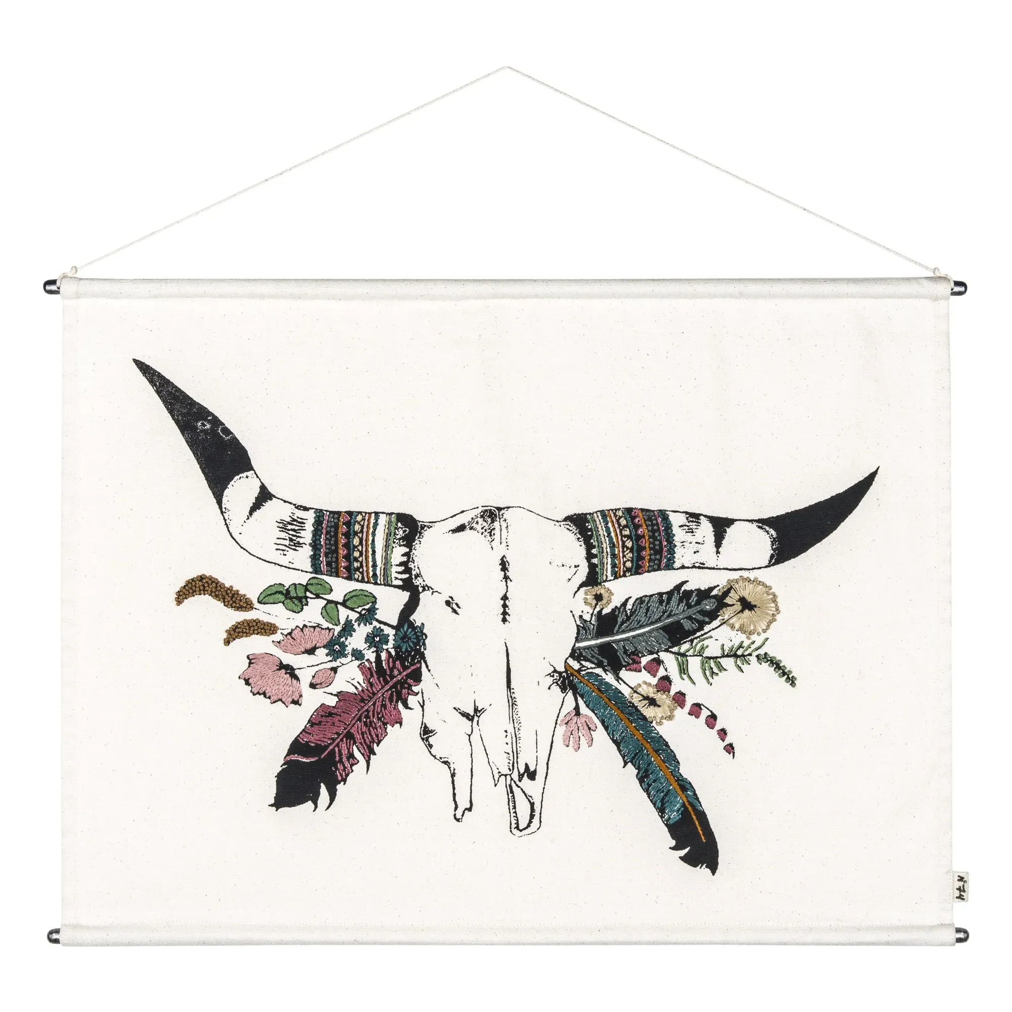 Numero 74 Buffalo Embroidered Poster - Multicoloured, Fabric product