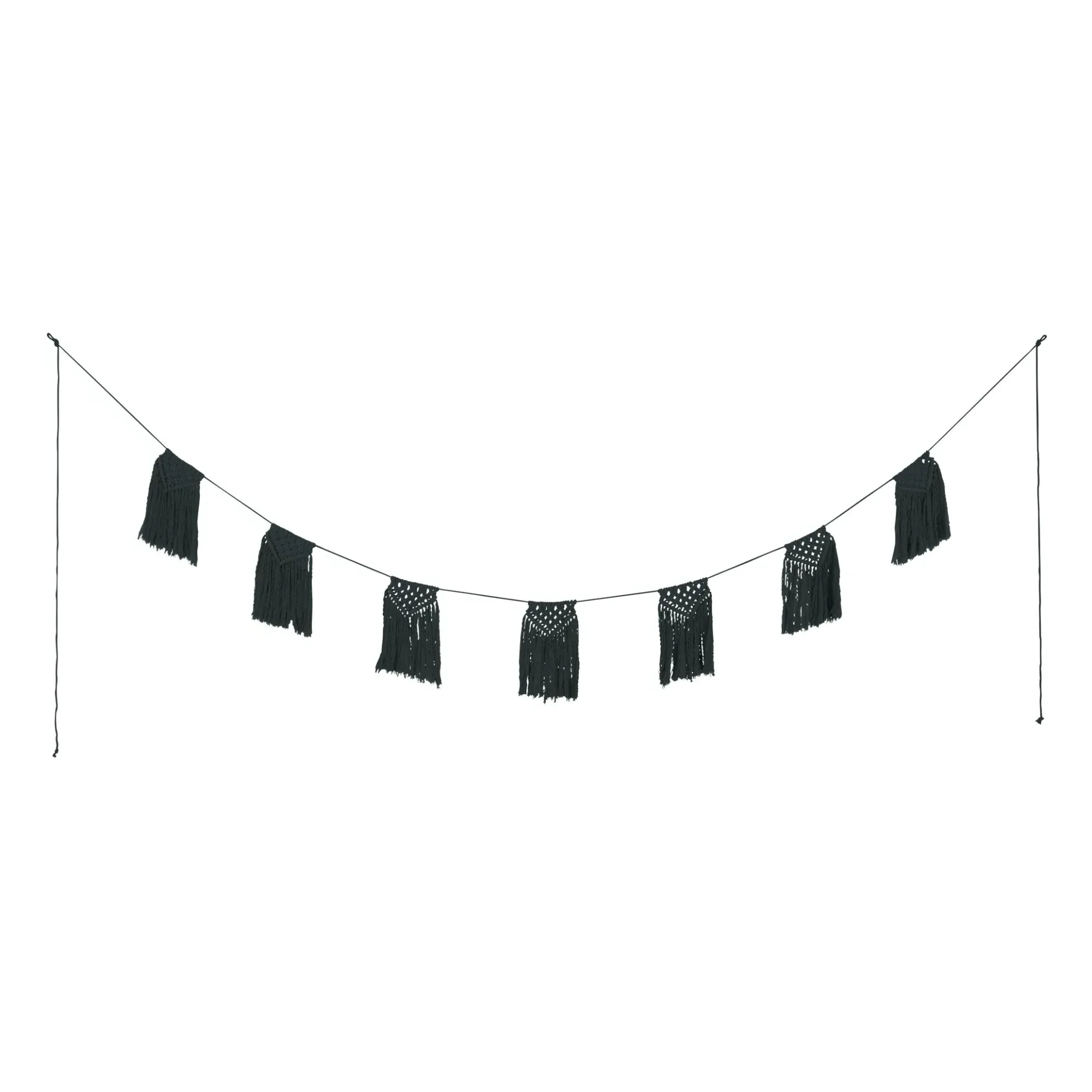 Numero 74 Macramé Garland - Dark Grey, Organic Cotton product