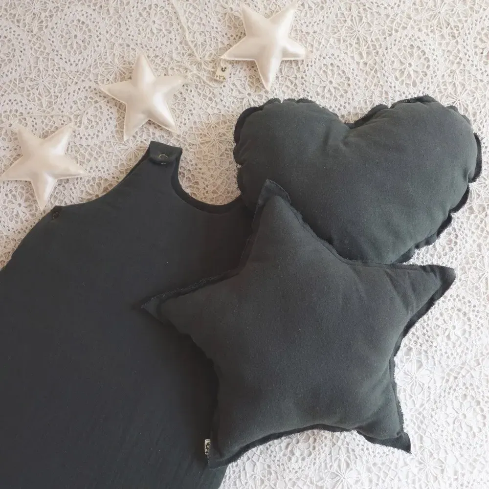 Star Cushion - Dark Grey, Cotton Canvas alternate view
