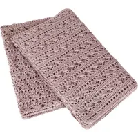 Tara Crochet Blanket - Dusty Pink, Organic Cotton alternate view