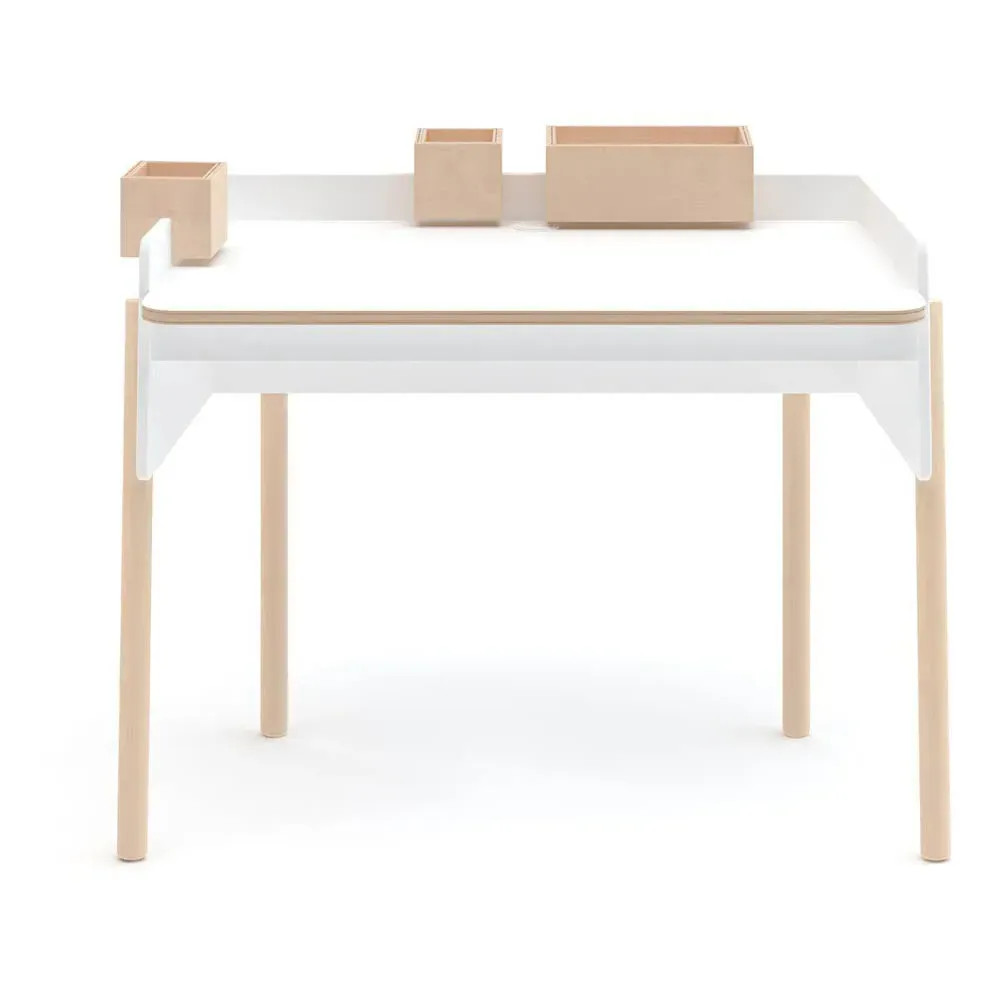 Brooklyn Height-Adjustable Desk with Storage - White, Birch Plywood product