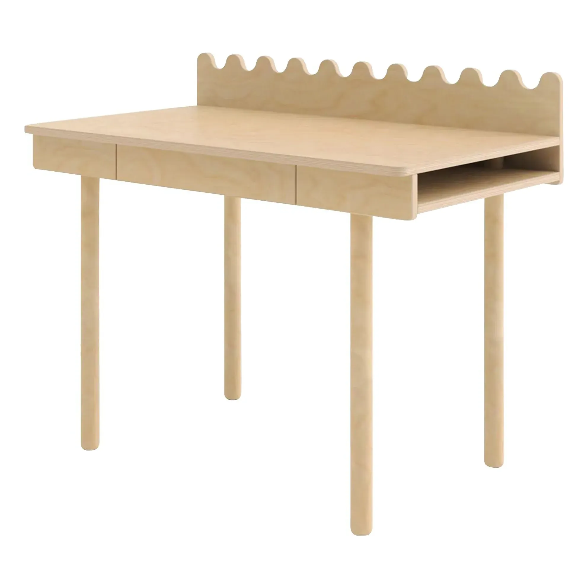 Moss Adjustable Height Desk with Storage - Birch product