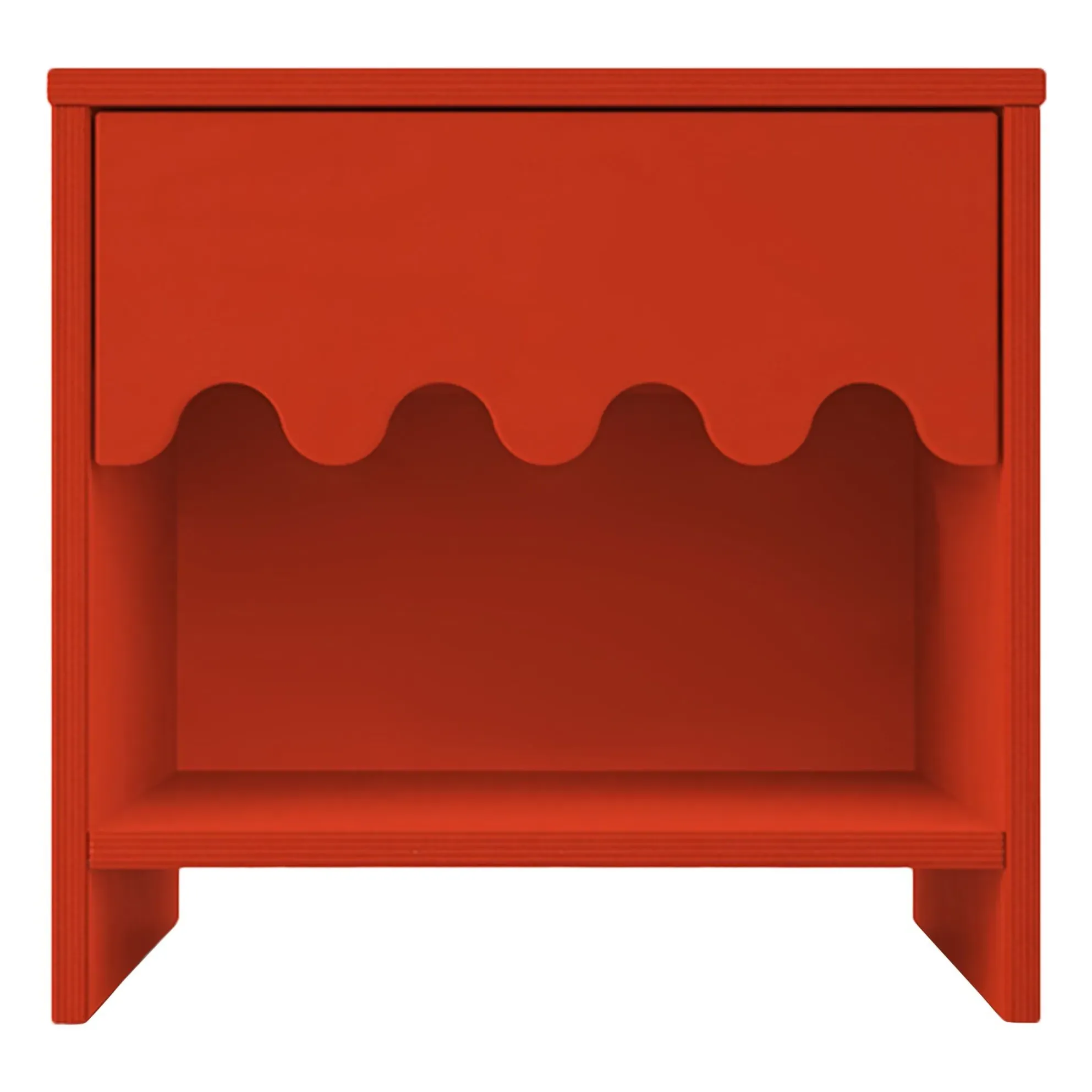 Moss Bedside Table with Storage - Red, Birch product