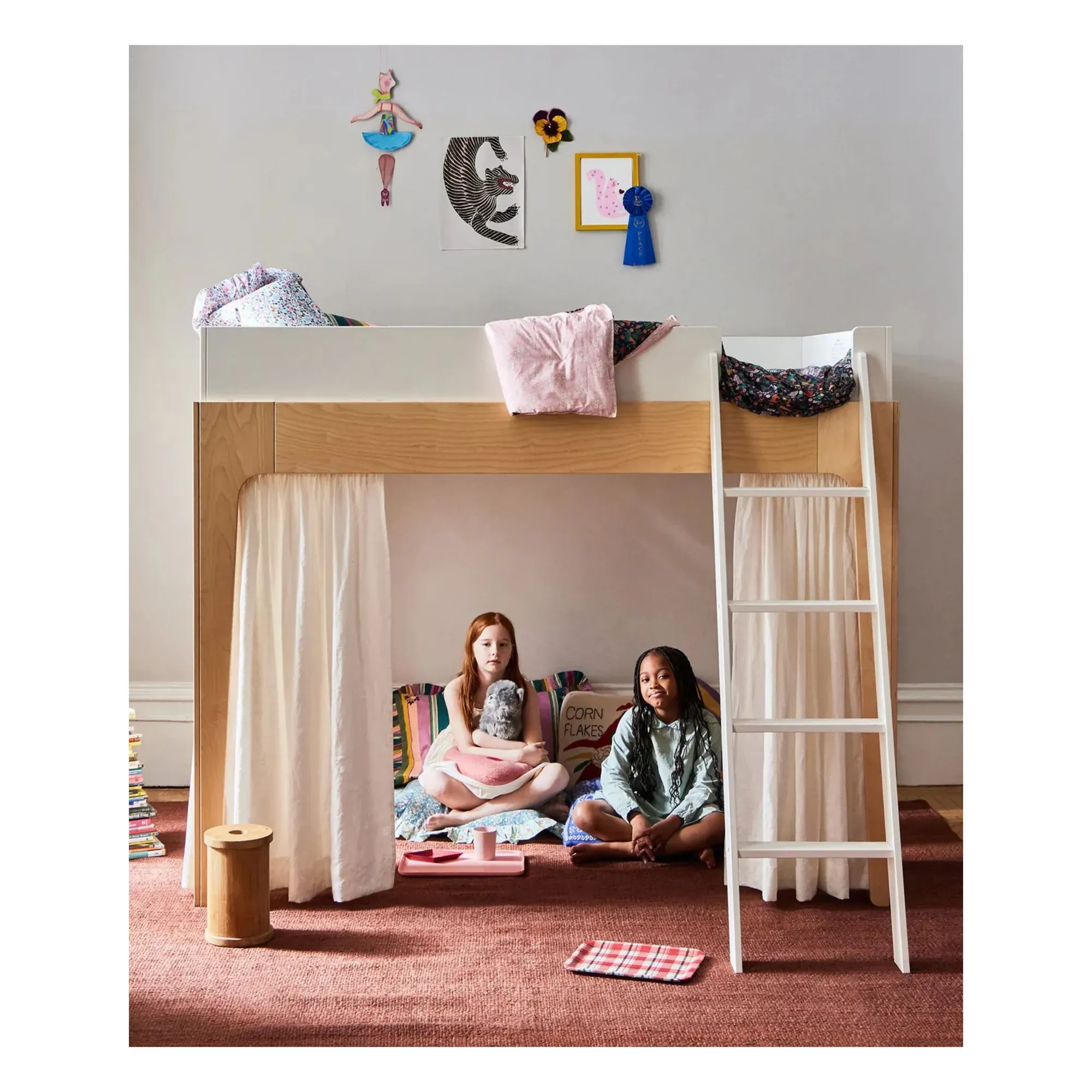 Perch Loft Bed Curtain Panels - Ecru, Linen alternate view