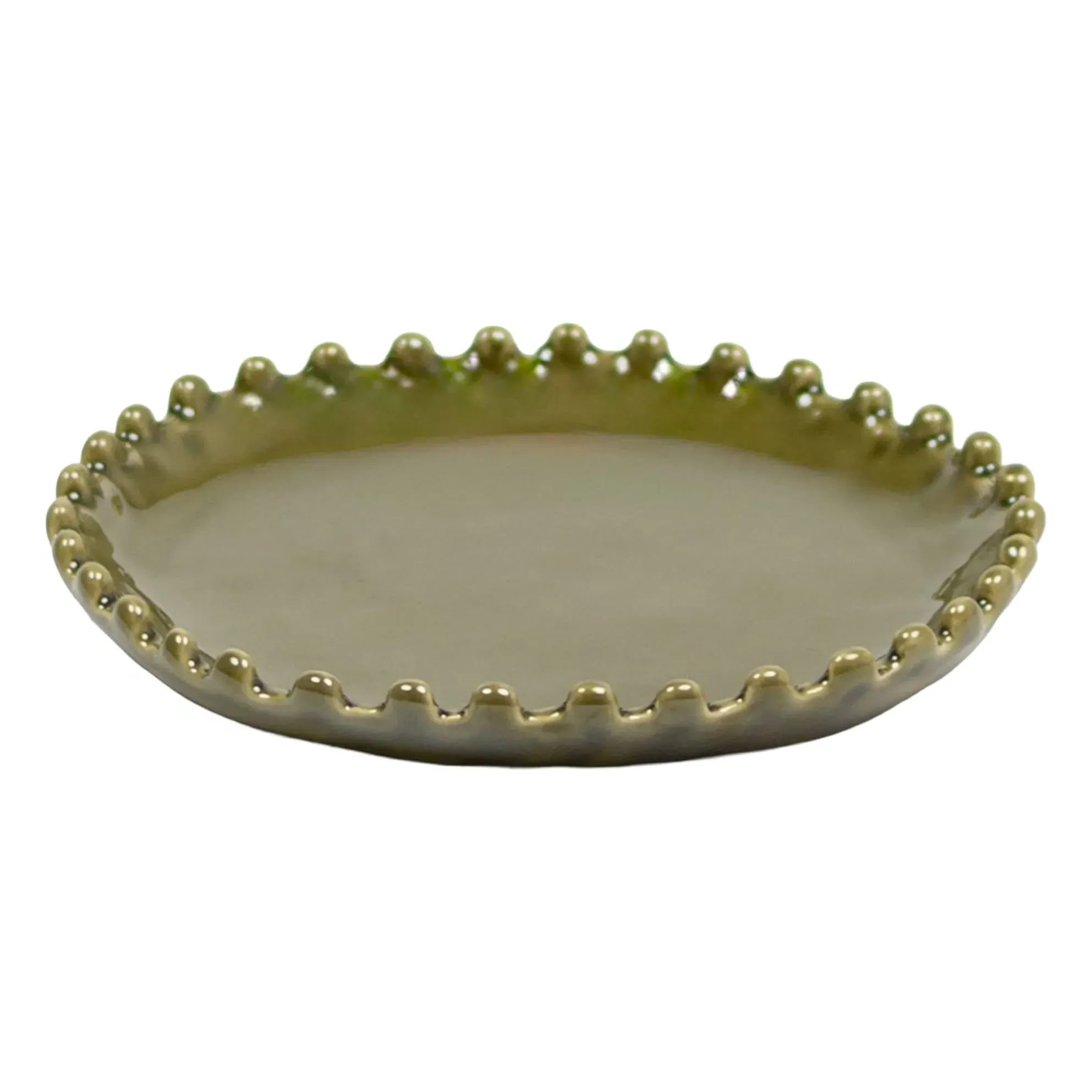 Eden Set of 6 Dessert Plates - Green, Stoneware product