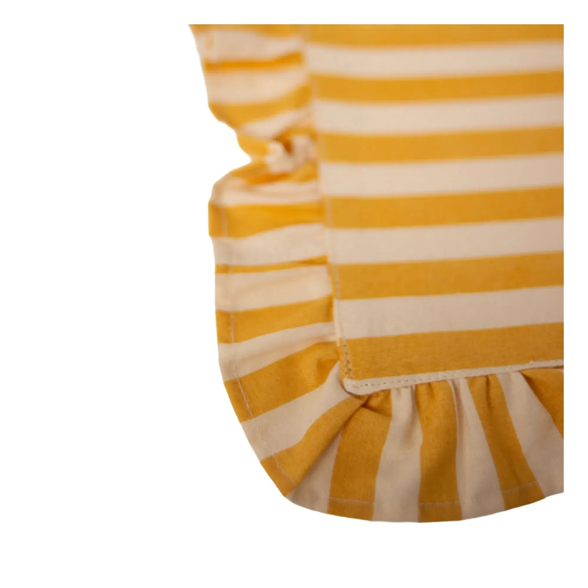 Ellie Striped Placemat with Ruffled Edge - Yellow, Cotton alternate view