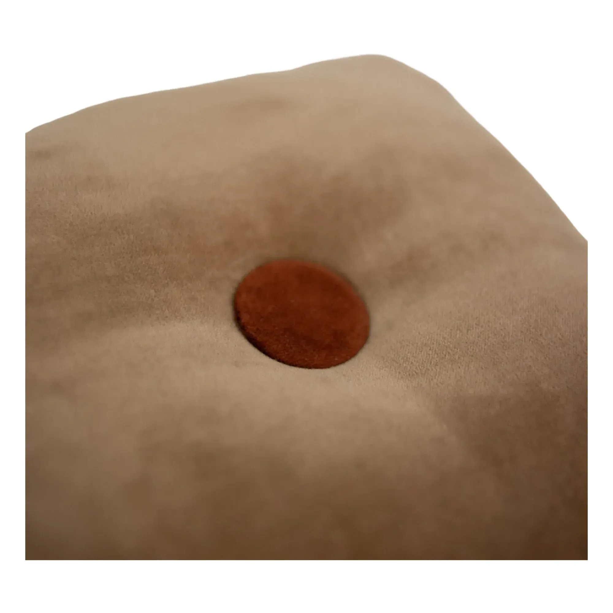Elora Velvet Cushion - Beige, Cotton alternate view