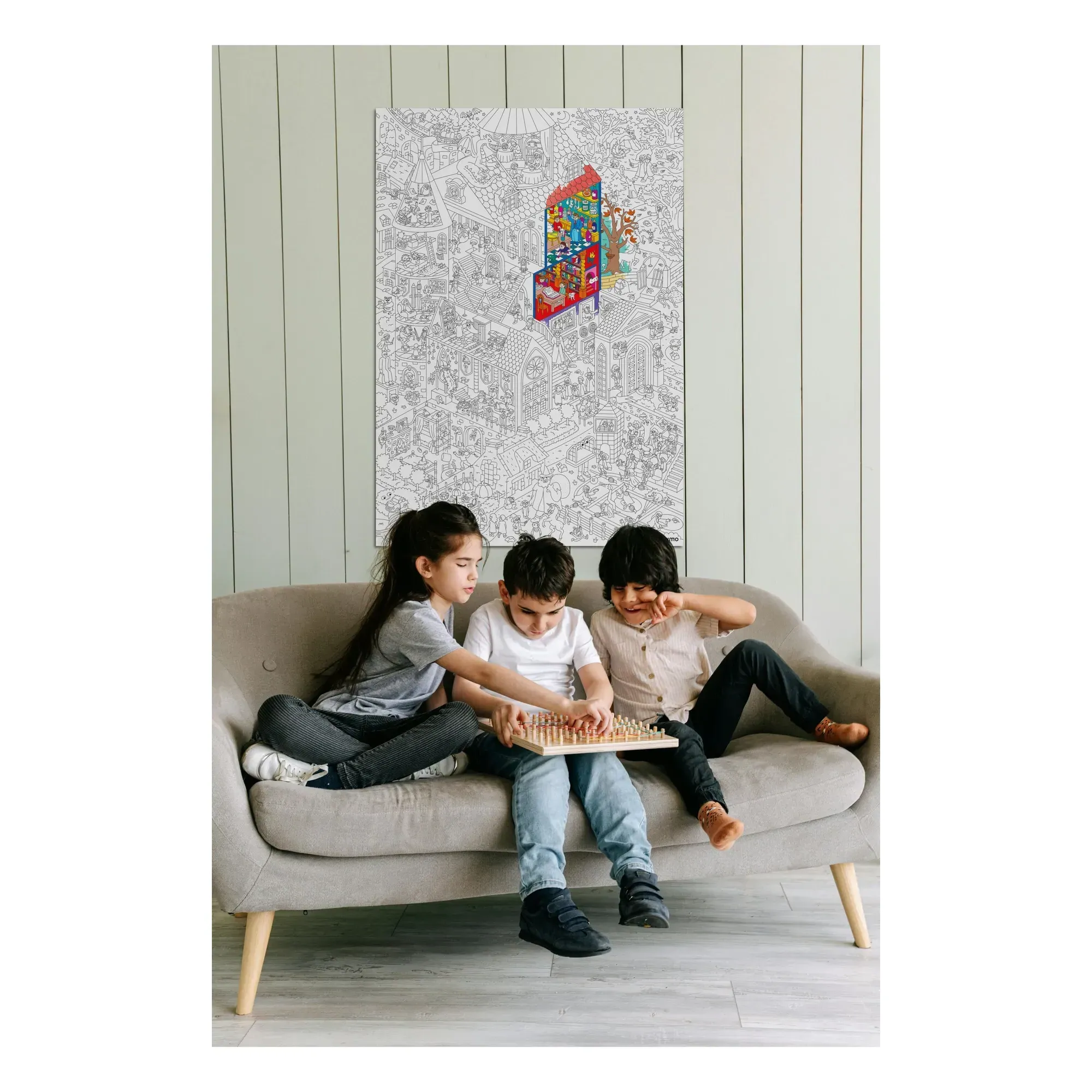 Magic College Giant Coloring Poster - Purple, Paper alternate view