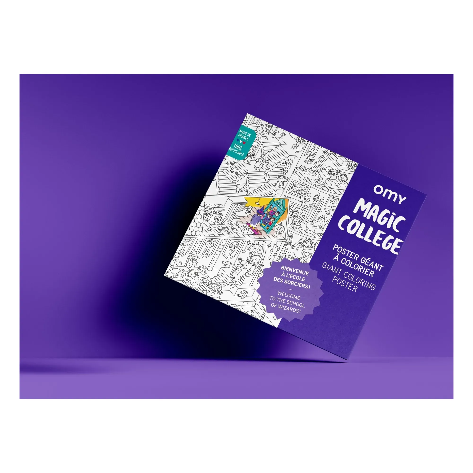 Magic College Giant Coloring Poster - Purple, Paper product