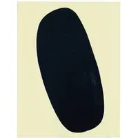 Ovale Linen Canvas Painting - Black alternate view