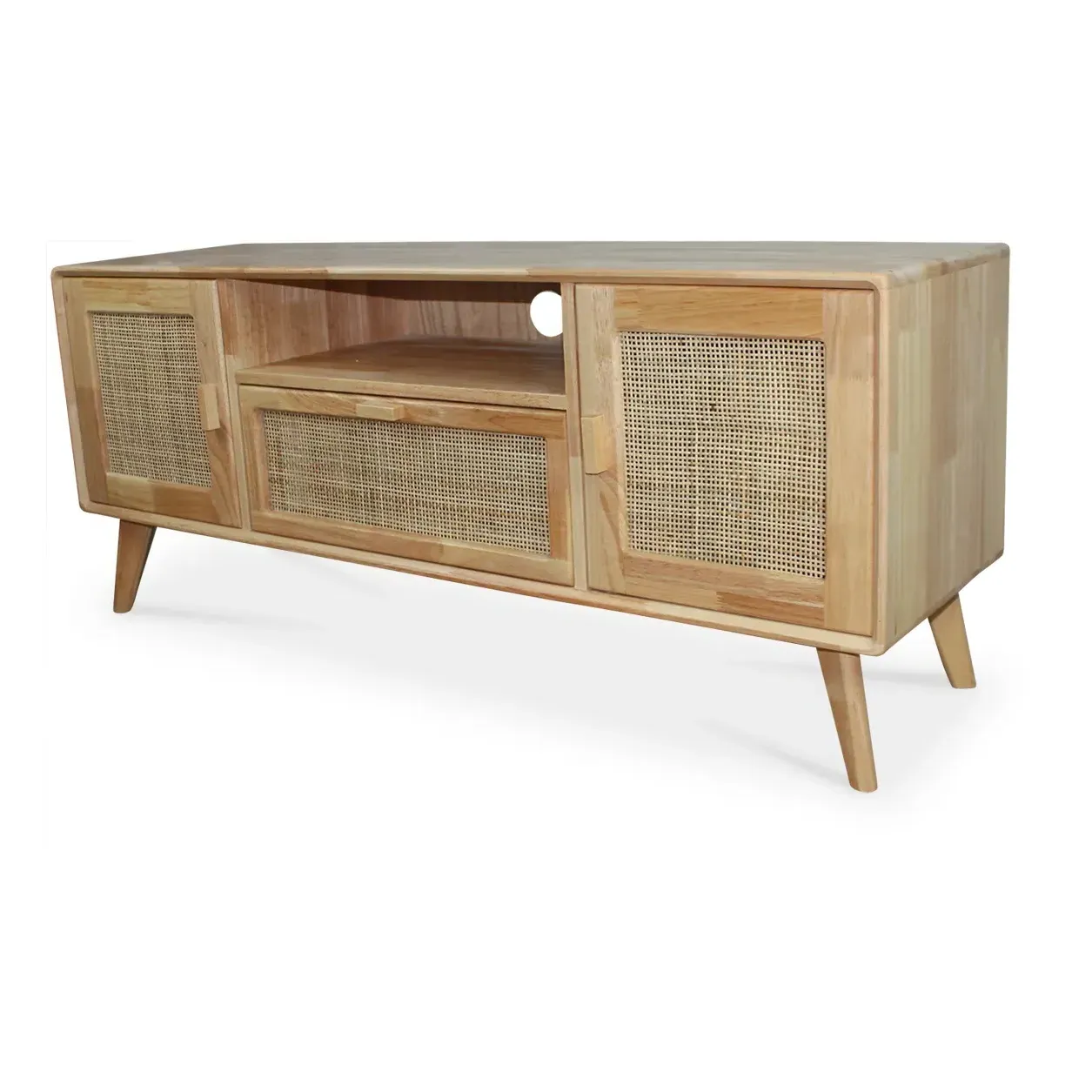 Wicker TV Cabinet - Natural, Rattan alternate view