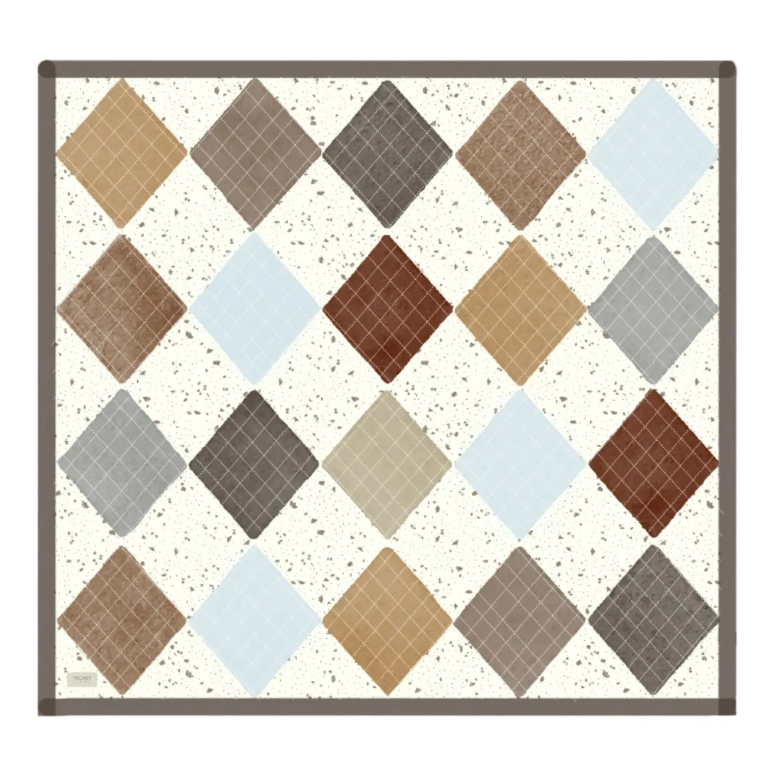Aya Padded Wall Decoration - Brown, Organic Cotton product