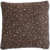 Aya Quilted Cushion - Brown, Organic Cotton alternate view
