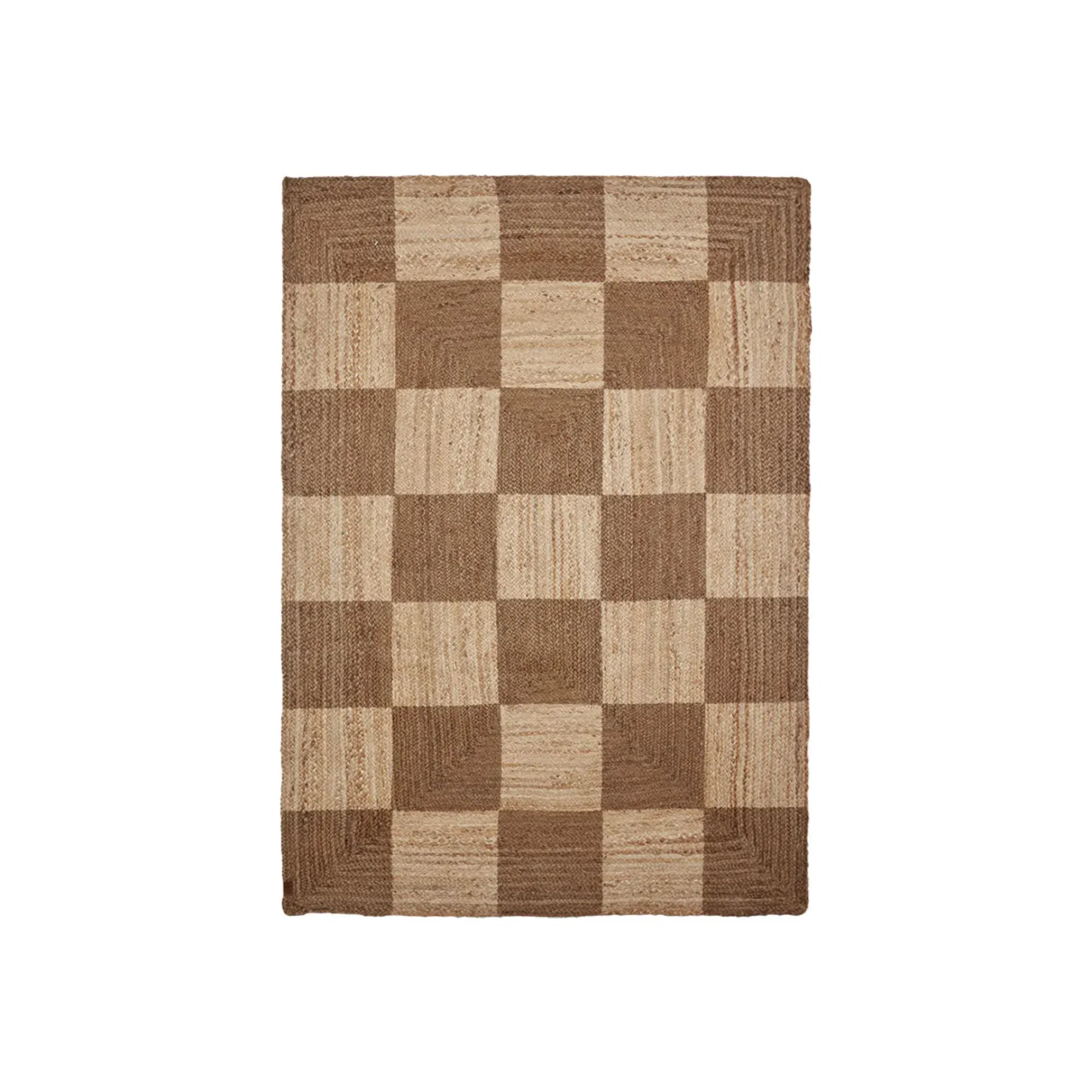 Jute Chess Pattern Rug - Natural, Jute product