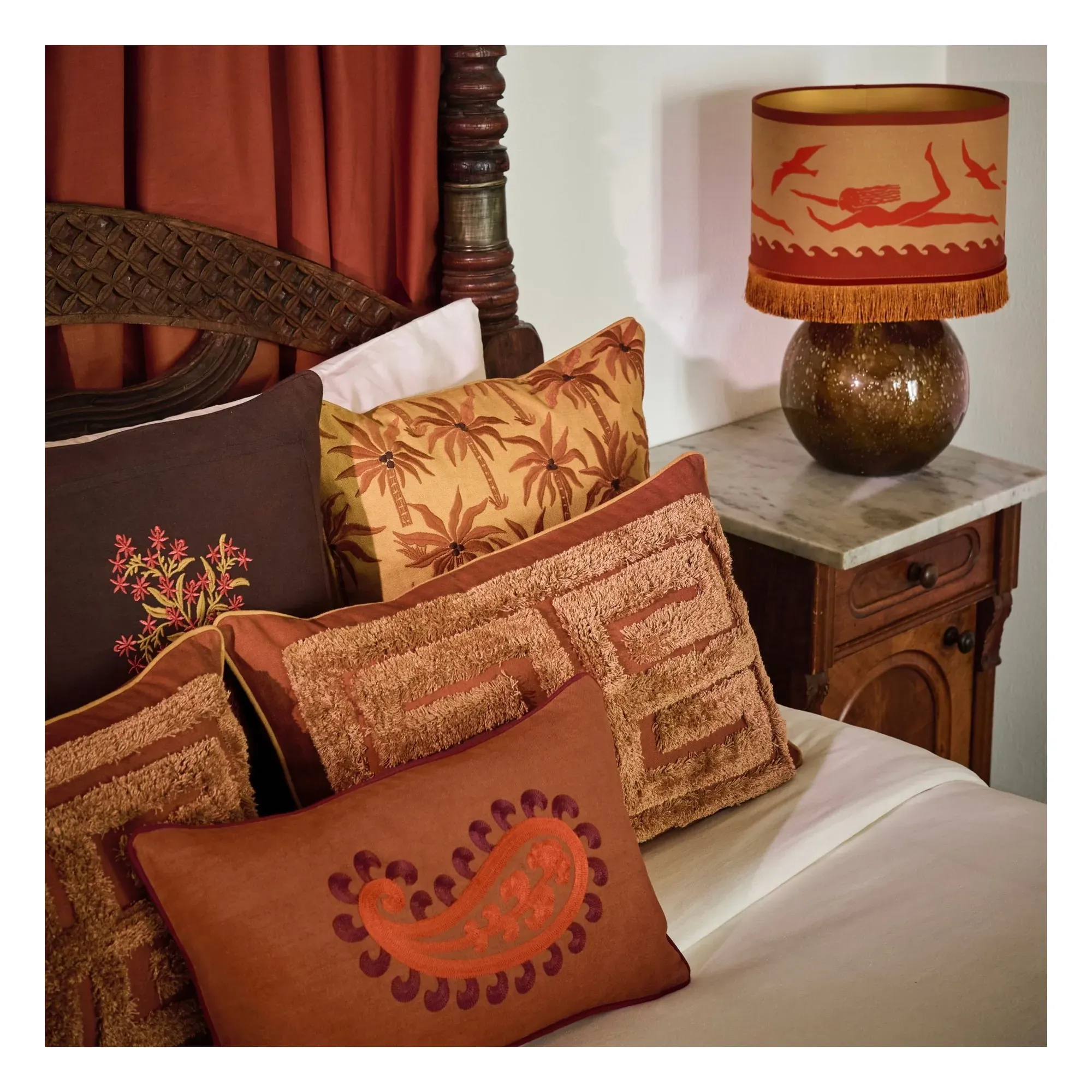 Cleo Cushion Cover - Cannelle, Organic Cotton alternate view