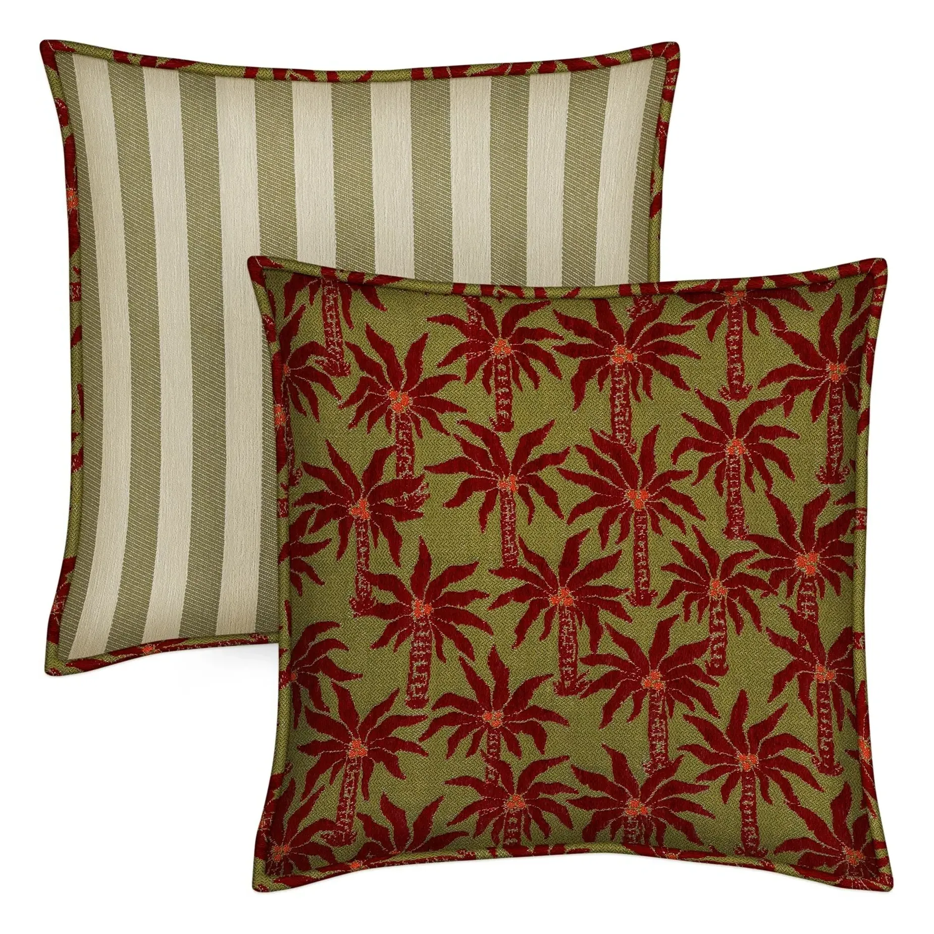 Laura x Jackie Reversible Cushion Cover - Olive, Polypropylene product