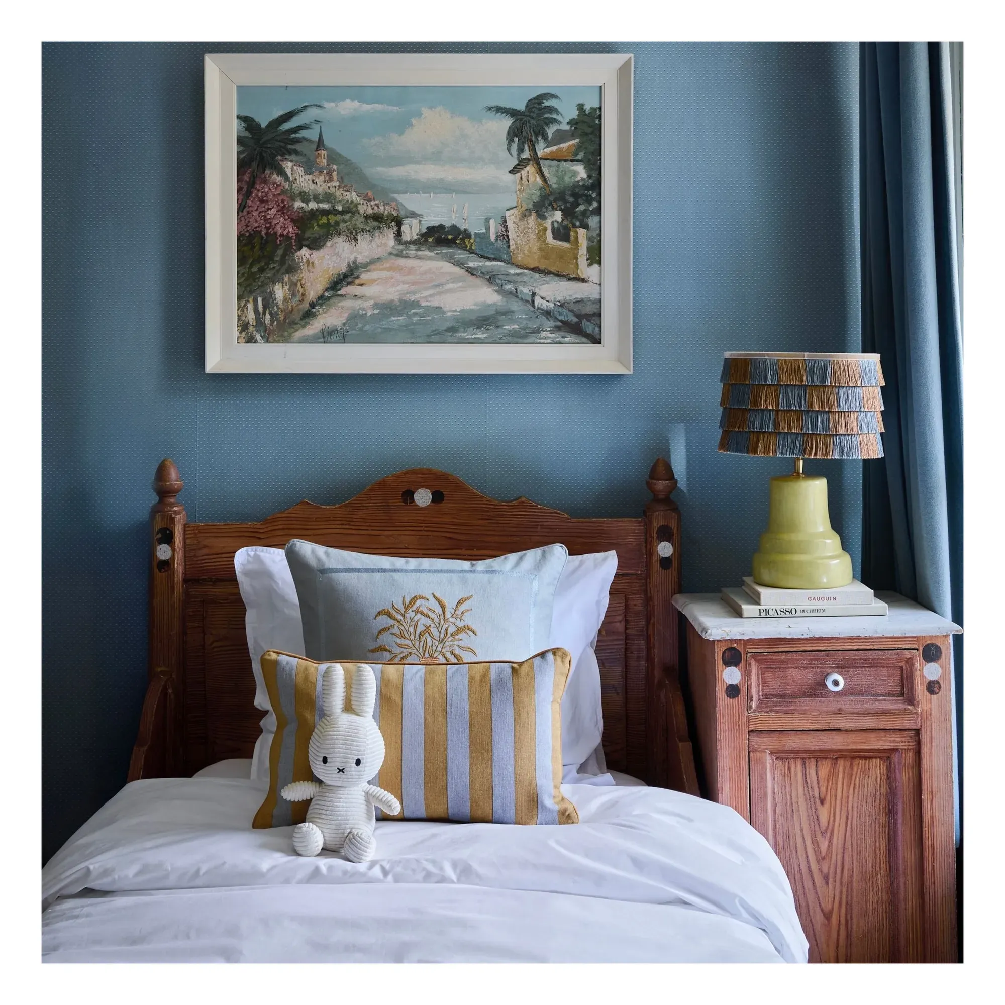 Siena Reversible Cushion Cover - Ochre, Organic Cotton alternate view