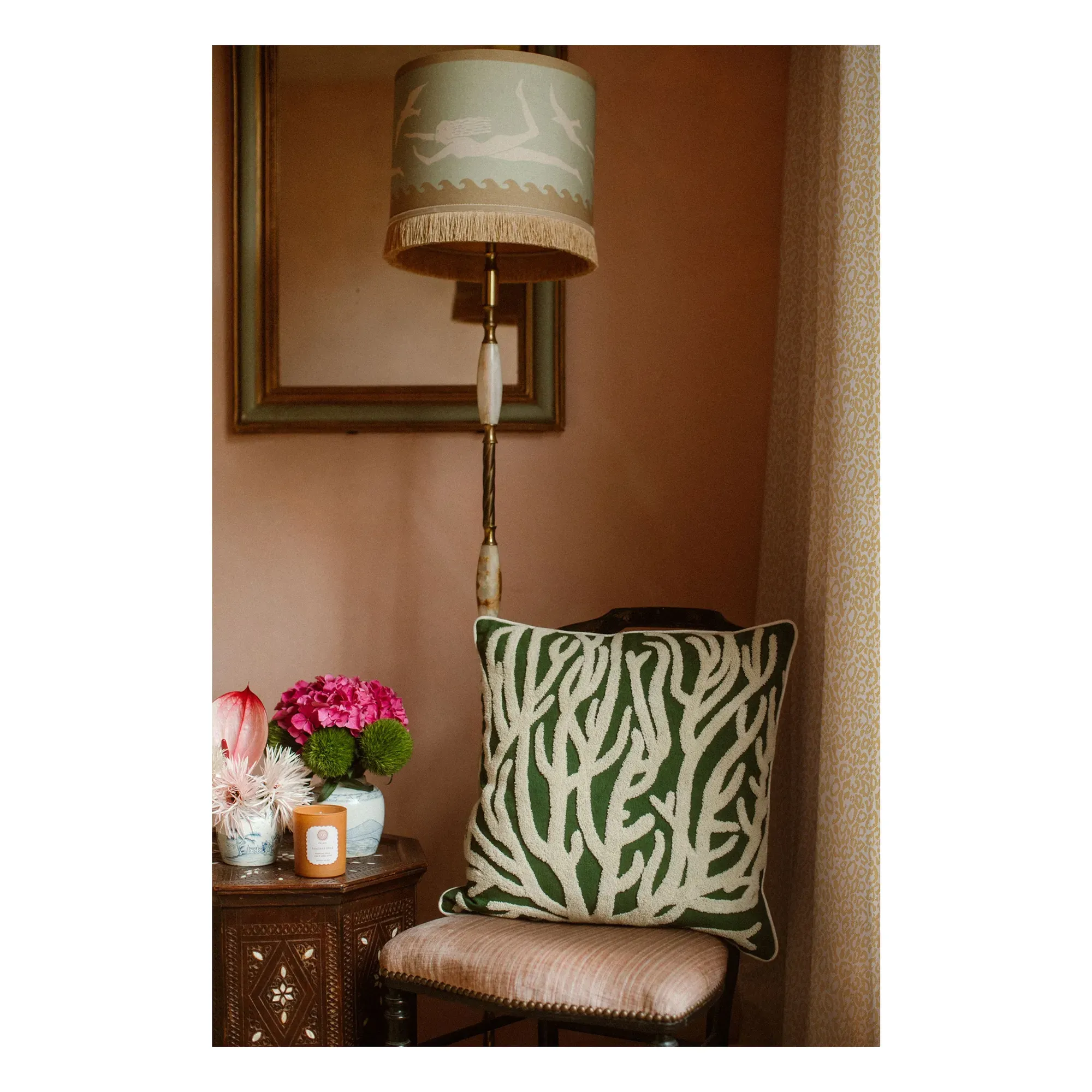 Thalassa x Hôtel Magique Lampshade - Pale Green, Organic Cotton alternate view